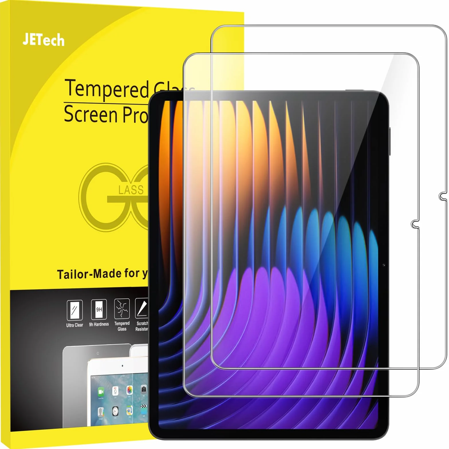 JETech Pellicola Protettiva Vetro Temperato 9H per Xiaomi Pad 8/8 Pro & Pad 7/7 Pro (11,2 Pollici, 2026/2025), 2 Pezzi