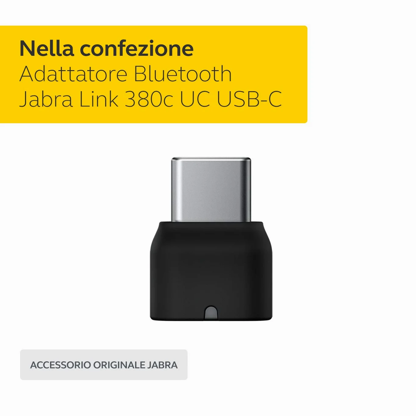 Jabra Link 380c UC Adattatore Bluetooth con porta di tipo USB-C, Dongle Bluetoooth senza fili per cuffie Evolve2 85 e 65