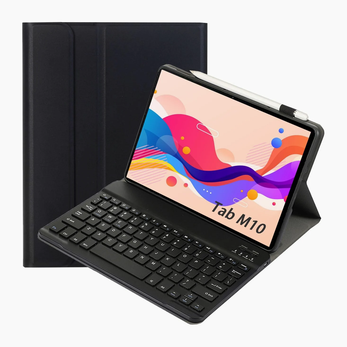 Custodia con Tastiera per Lenovo Tab M10 3ª Generazione da 10,1 Pollici Cover con Tastiera Wireless Magnetica Rimovibile QWERTY per Tab M10 (3ª Generazione), Nero