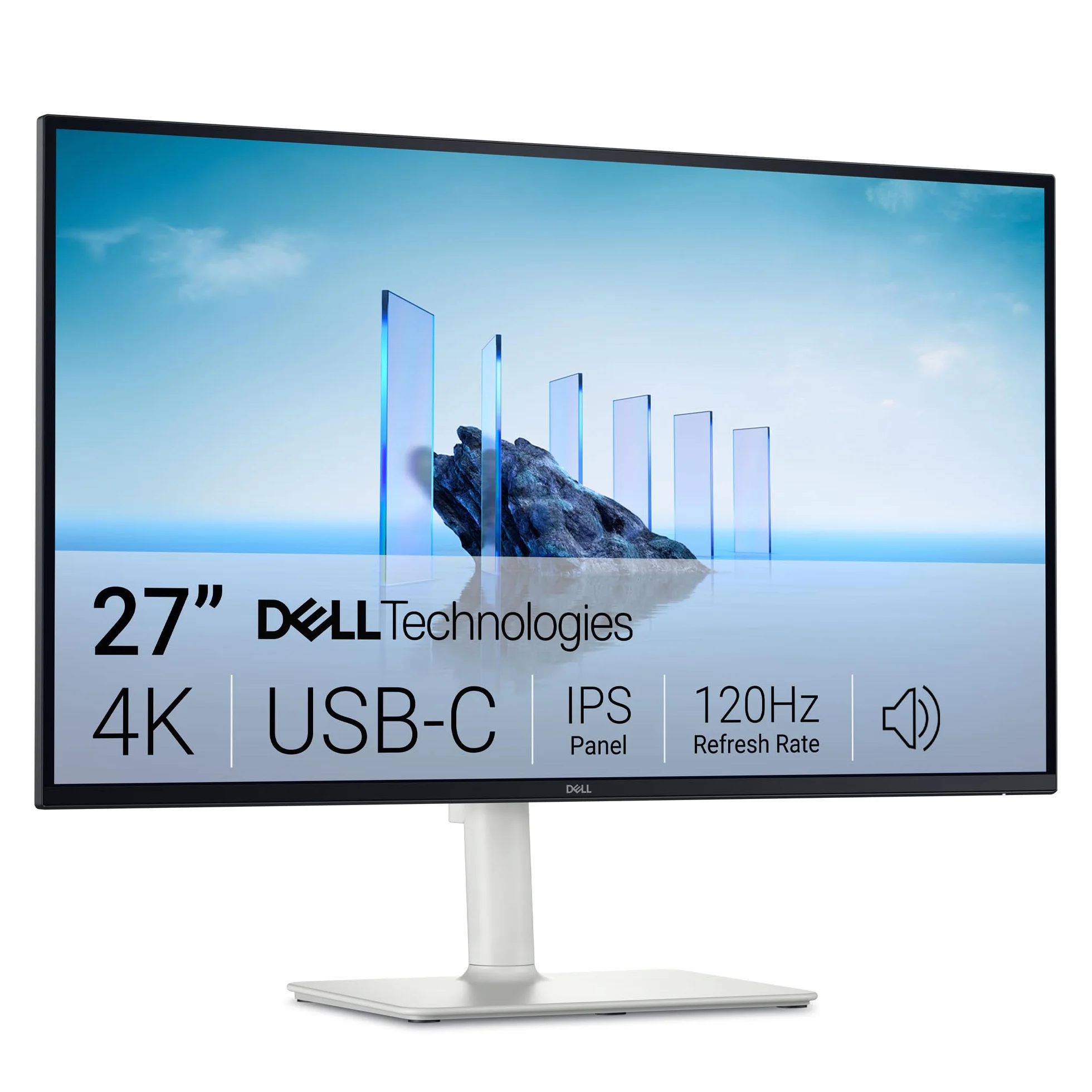 Dell S2725QC 27" 4K UHD IPS Monitor, 120Hz, AMD FreeSync Premium, 99% sRGB, USB-C, Altezza Regolabile
