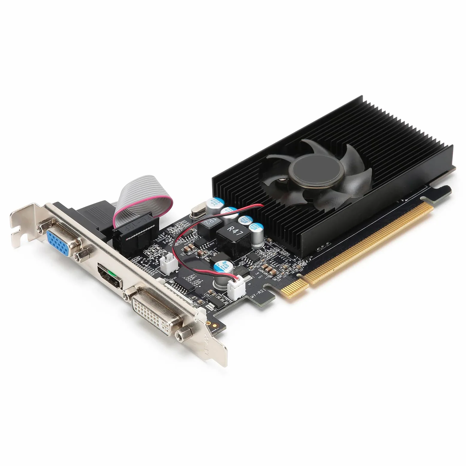 VBESTLIFE Scheda Grafica GT210 1G, DDR2, 64 Bit, PCI Express 2.0, 532 MHz, Scheda Video per PC Desktop Che Supporta API 3D DirectX 10