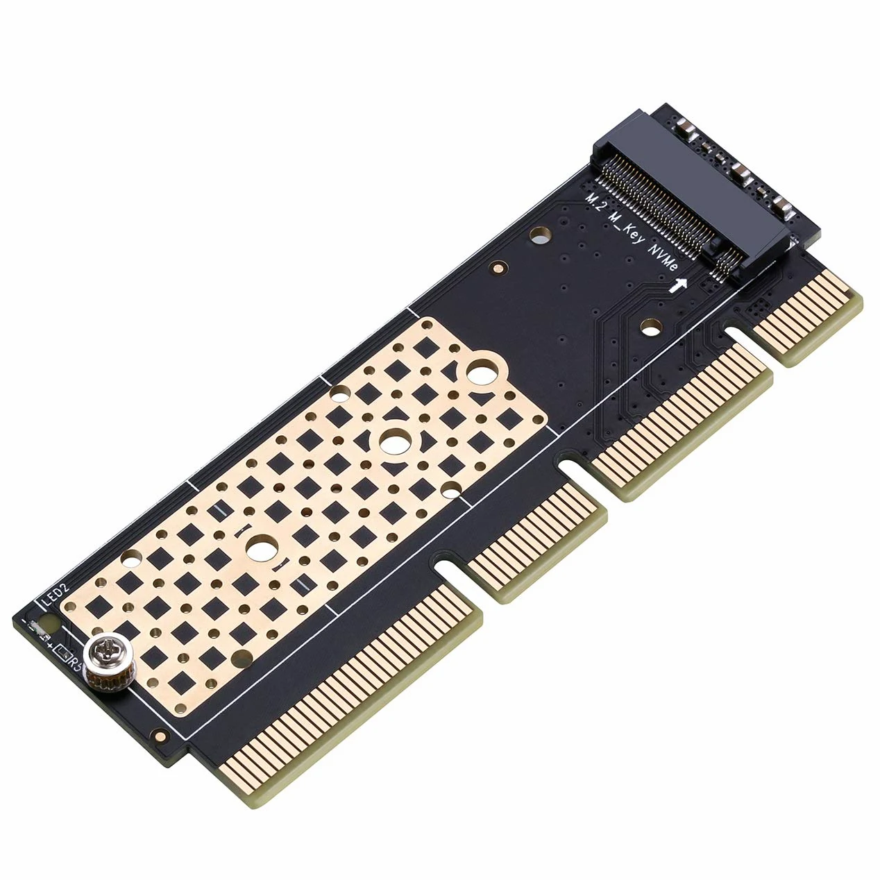 Yateng M.2 SSD a PCIe card, Nvme PCIe AHCI a PCI Express x16 dissipatore di calore, supporto adattatore SSD M.2 Key m 2230,2242,2260,2280 SSD to PCI-E 3.0 X4 compatibile per PC desktop