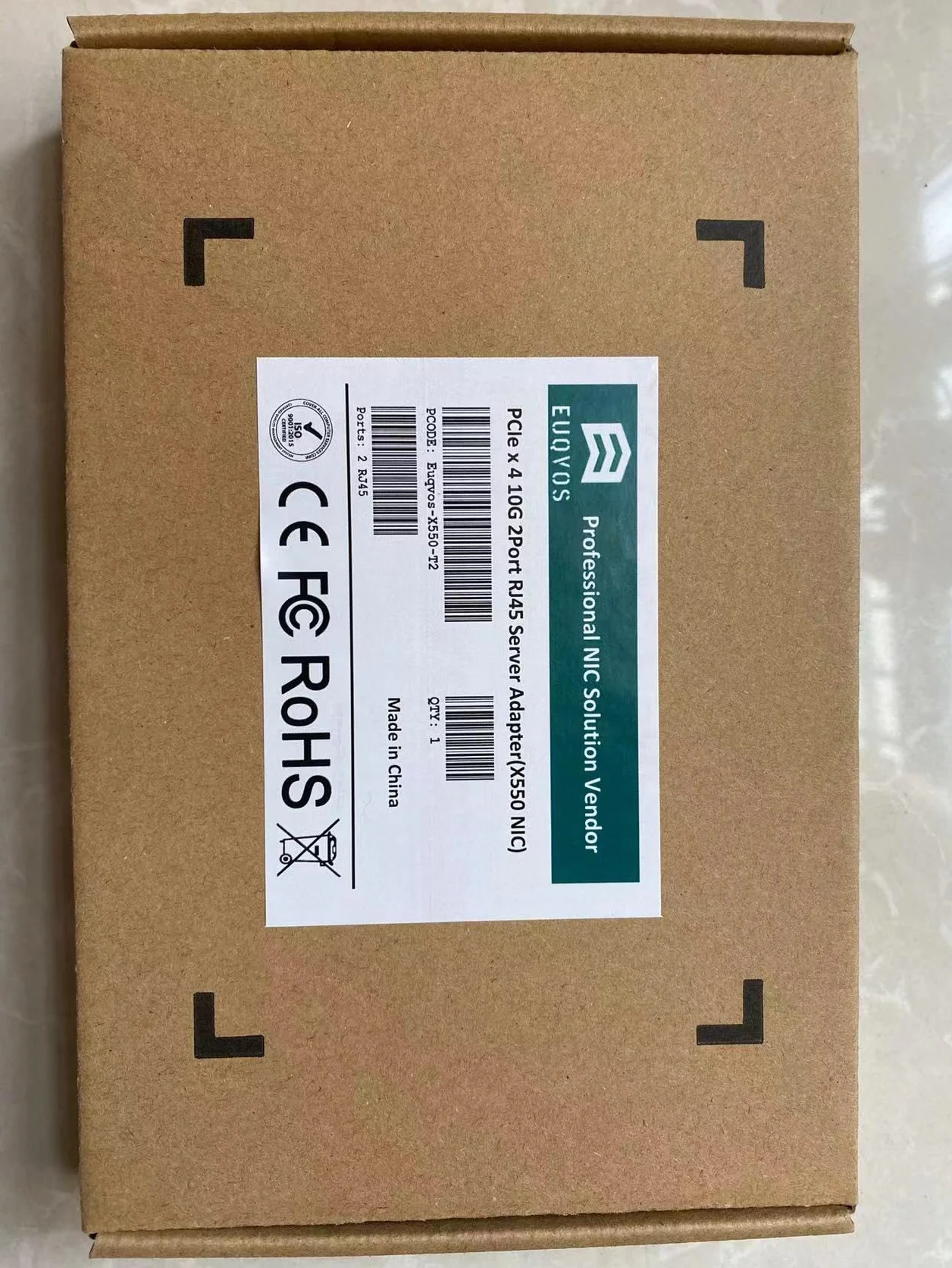 PCIe 2.1 x1 for Intel I350-T4 I350AM2 Chipset 1Gb 4 Port RJ45 LAN Card Support Windows Server/Windows/Linux/VMware/ESX