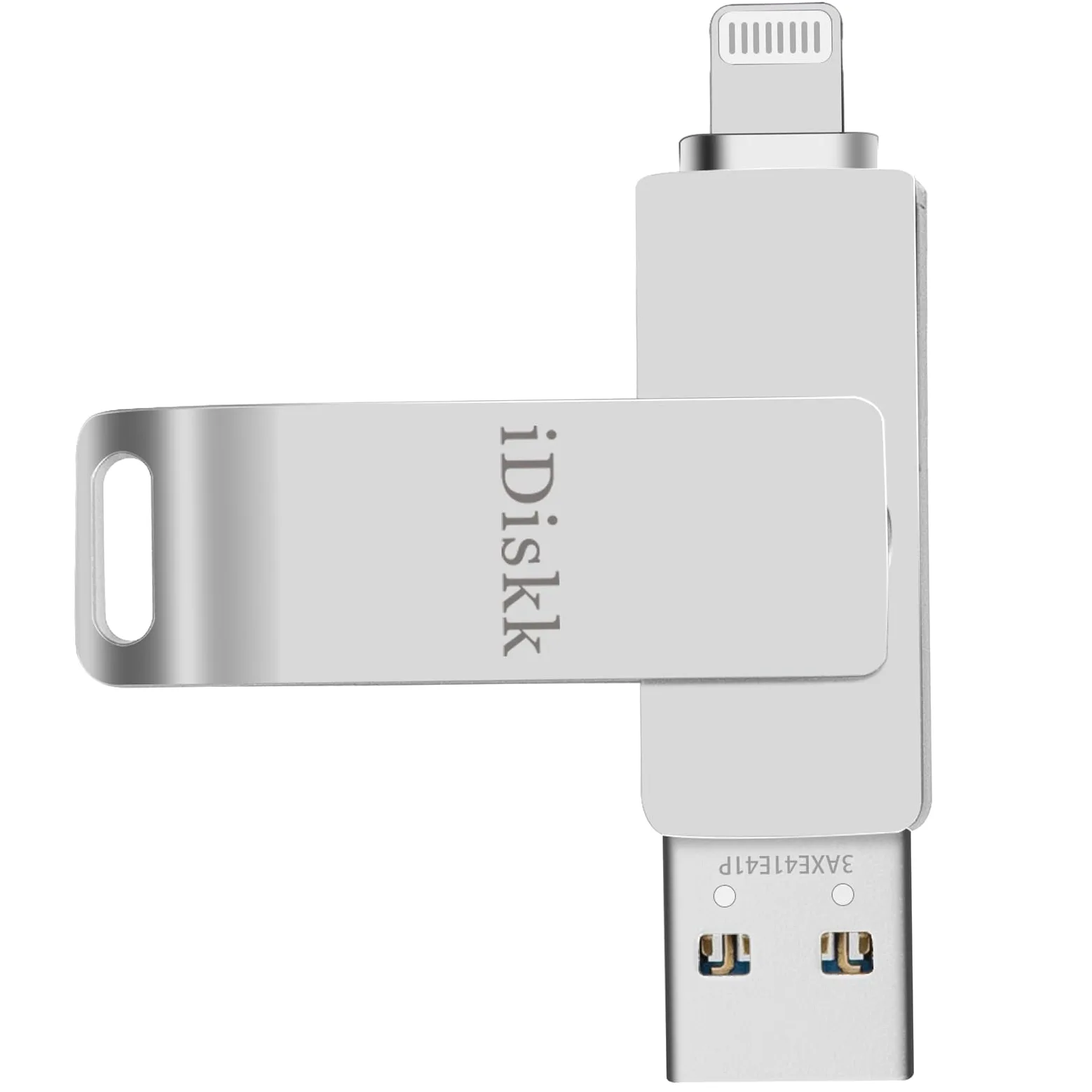 iDiskk 128GB Chiavetta lightning USB per iPhone Chiave fotografica certificata MFi per iPad, pendrive esterna memoria di backup Mac e PC