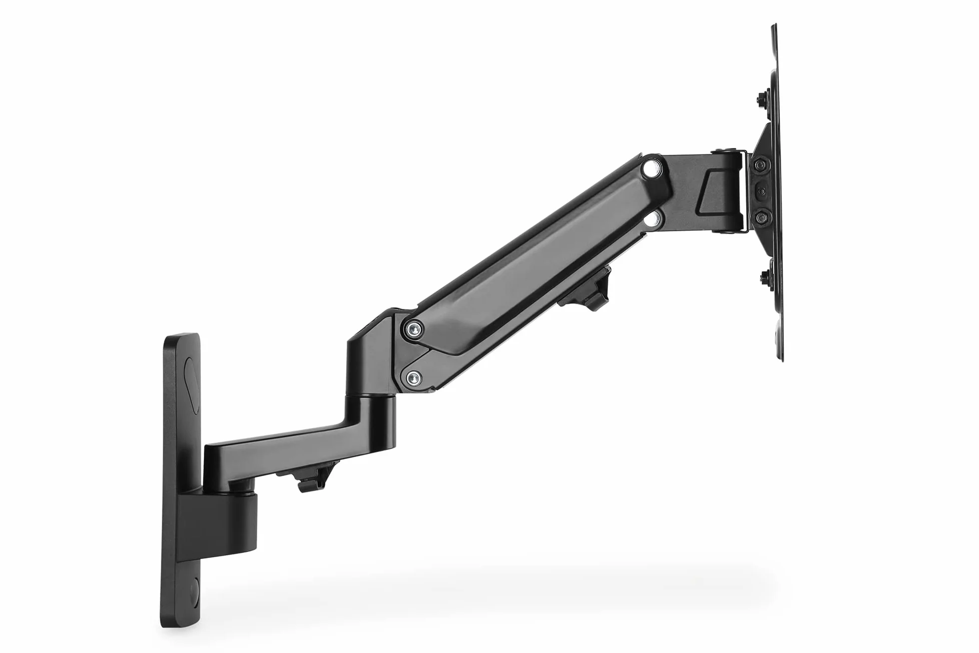 DIGITUS supporto a parete per monitor con molla a gas e braccio girevole - per schermi da 17-43" - carico massimo 23kg - VESA 75x75/100x100 - orientabile, inclinabile, girevole e regolabile in altezza