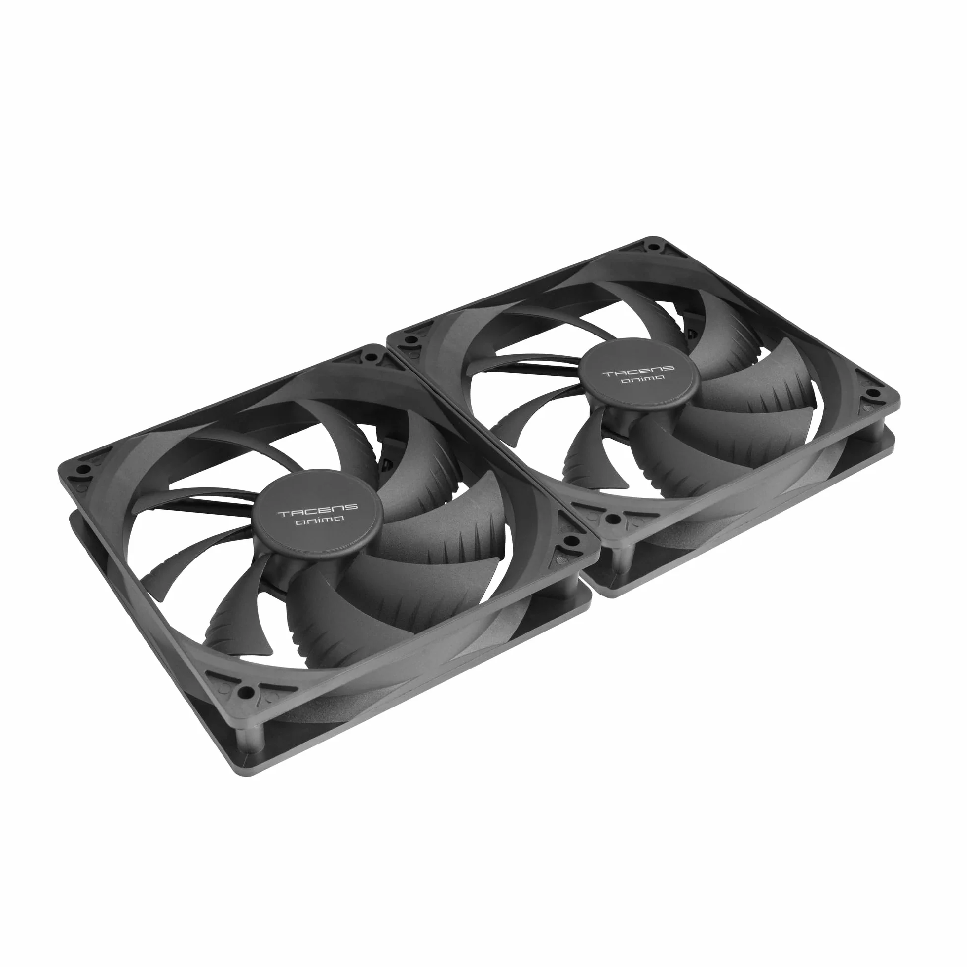 Tacens Anima AF12X2, Kit 2x Ventole 120mm, Funzionamento Ultra Silenzioso, Cuscinetti FLUXUS, Flusso d’Aria Ottimizzato, Struttura Rinforzata Anti-Vibrazione, Prestazioni Termiche Efficienti, Nero