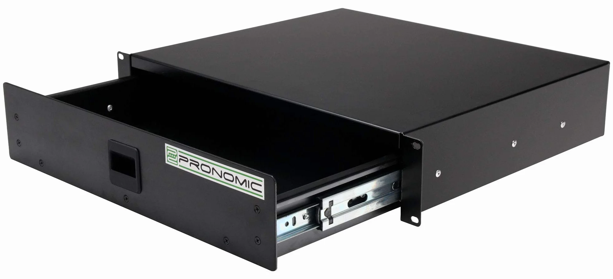 Pronomic RD-102 Cassetto Rack 2 HE nero lamiera d'acciaio 19 pollici