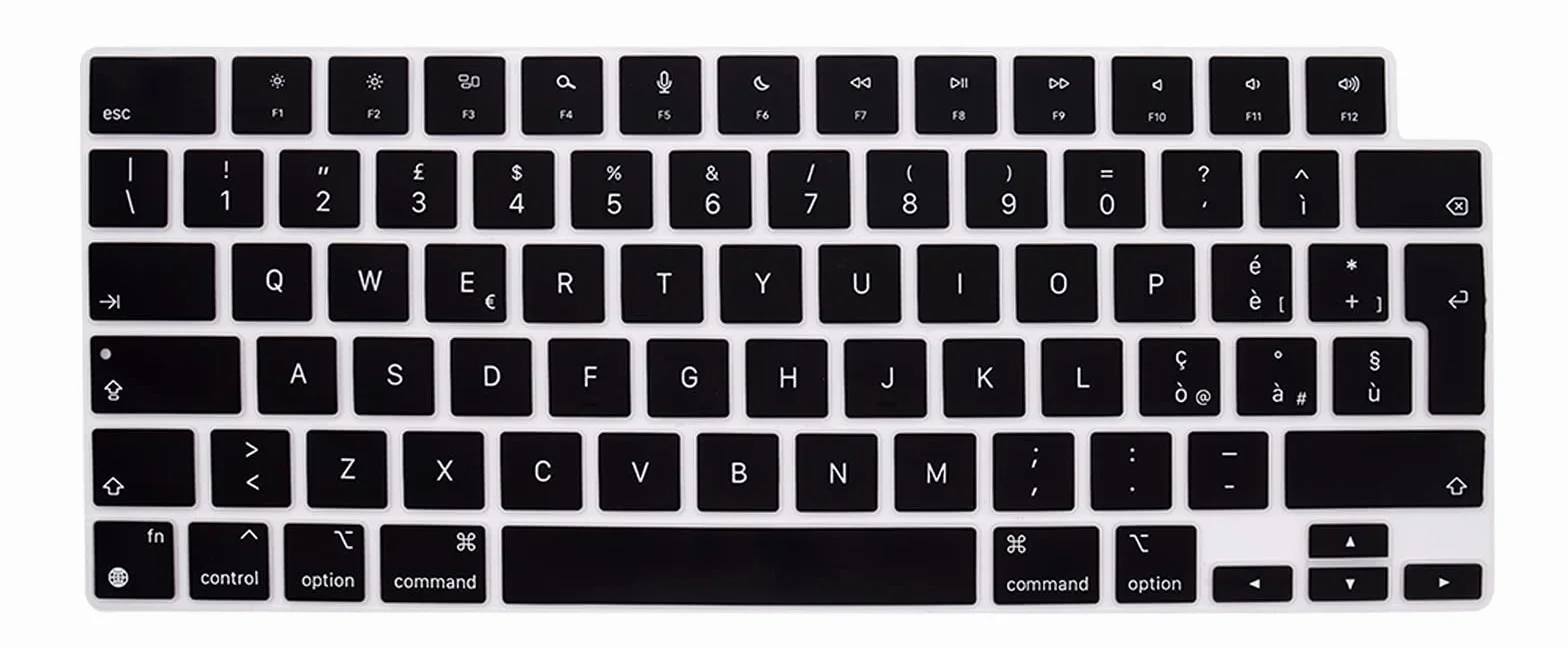 Italian Protezione tastiera compatibile per nuovo 2026 Macbook Neo/MacBook Air 13/15 Pro 14/16 2026~2021 (A3434 A3240 A3241 A3112 A3401 A3185 A3403 A3186 A3113 A3114 A2992 A2918), Silicio