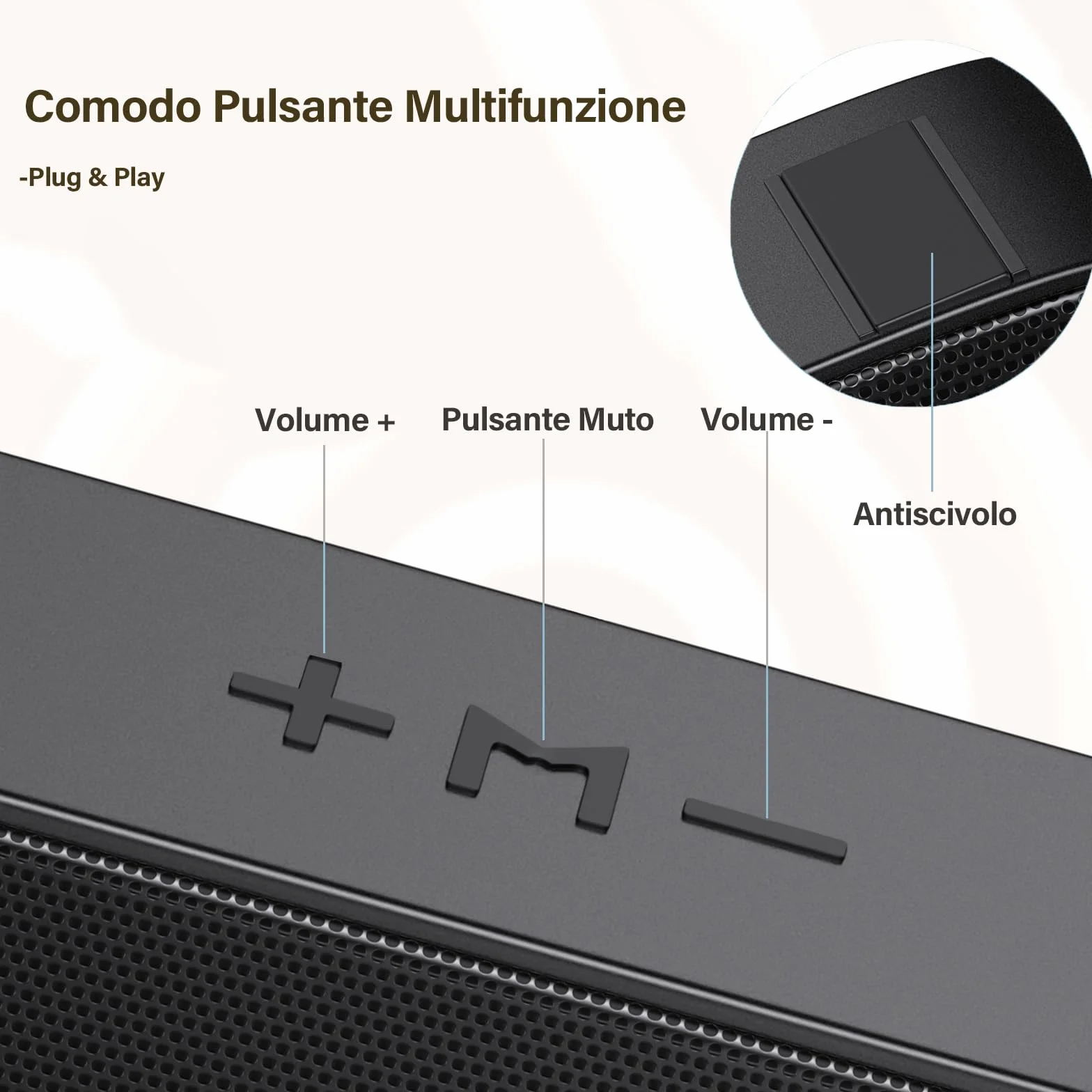 ZETIY Mini Altoparlante per PC, Casse Computer con Alimentazione USB, Altoparlante USB Stereo Sound Mini Casse Soundbar Portatile per Tablet Desktop Laptop e Banco Cassa - Nero