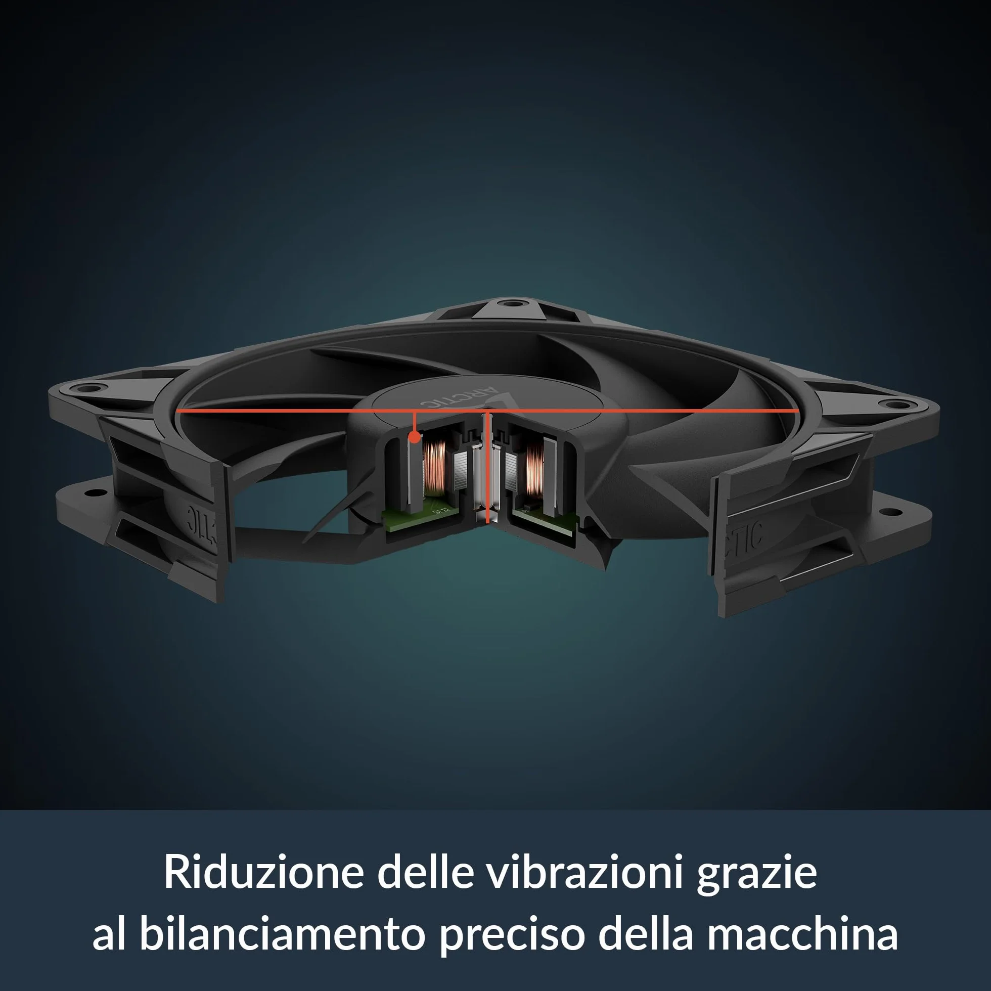 ARCTIC P12 Pro - Ventola Potente Premium, Ventola PWM da 120 mm, 600-3000 rpm, 0 rpm <5% PWM, Cuscinetto Idrodinamico, a 4 Pin - Nero
