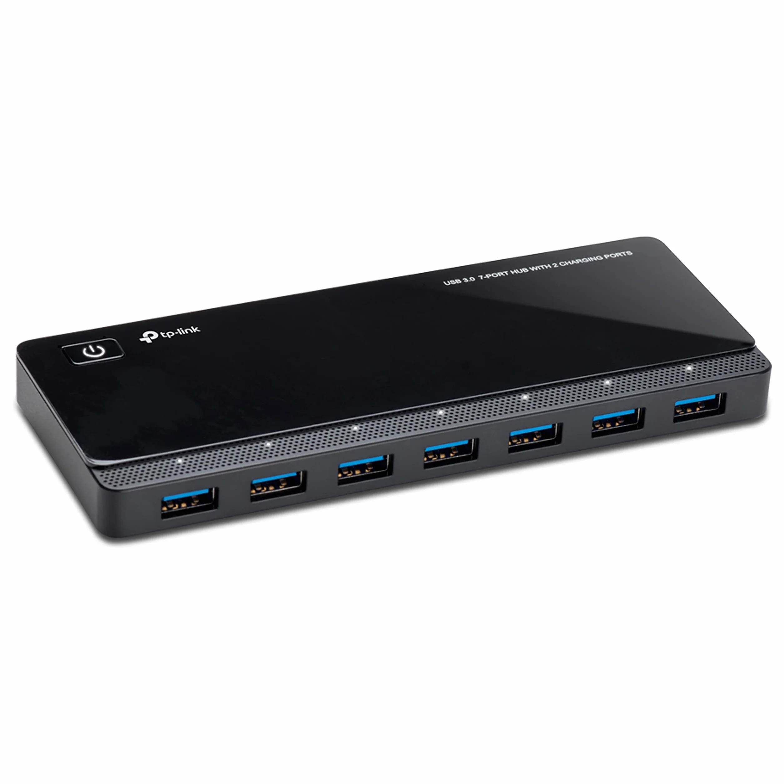 TP-Link UH720 HUB USB, 7 Porte USB 3.0, 2 Porte Esclusive per la Ricarica Rapida 2.4 A, Velocità di Trasferimento Fino a 5 Gbps, Nero