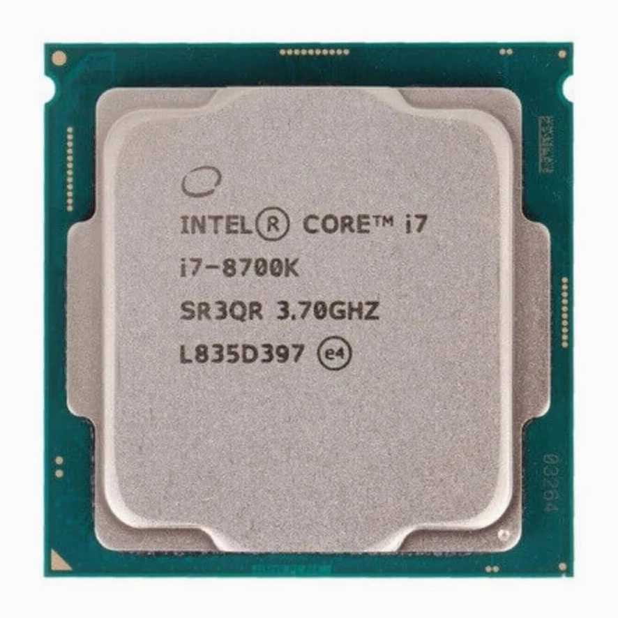 Intel Processore CPU I7-8700K SR3QR 3,70 GHz FCLGA1151 Hexa-Core