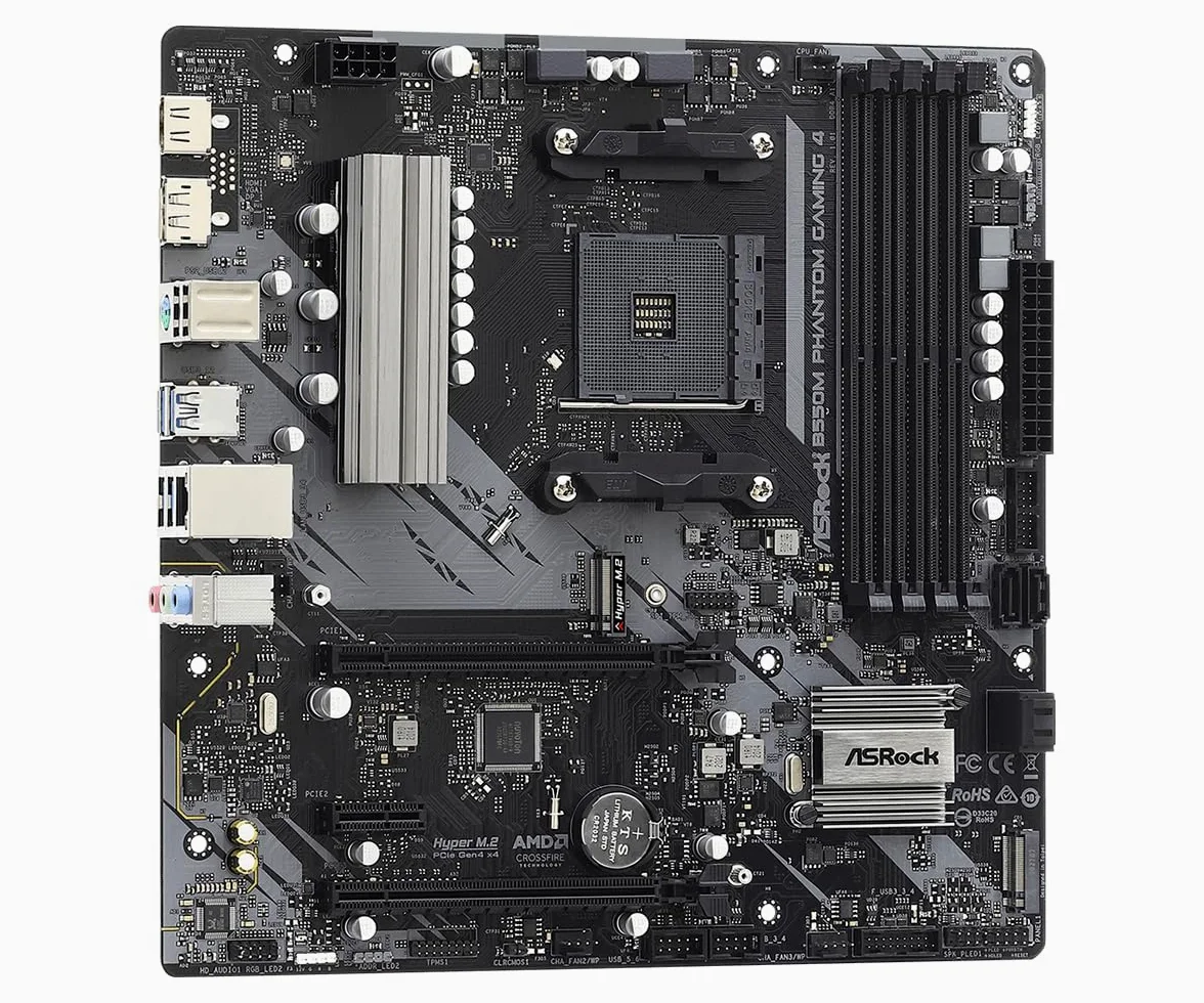 B550M PHANTOM GAMING 4 AM4 MATX SND+GLN+U3.2+M2 SATA 6GB/S DDR4