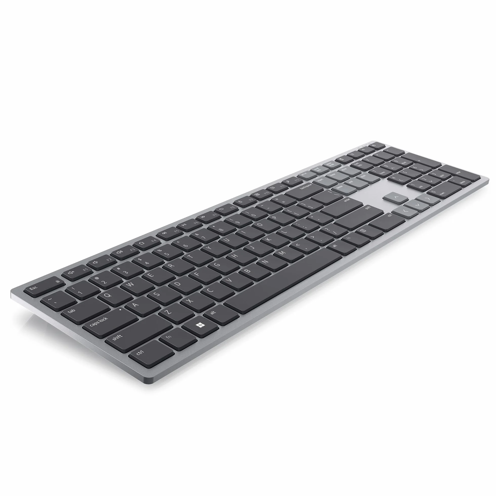 Dell KB700 Tastiera Senza Fili Multi-Device – QWERTY, Bluetooth 5.0 e RF 2.4 GHz, Compatibile con Windows, Mac, Linux, ChromeOS e Android, Tasti Programmabili, Batteria 36 Mesi, Titan Gray