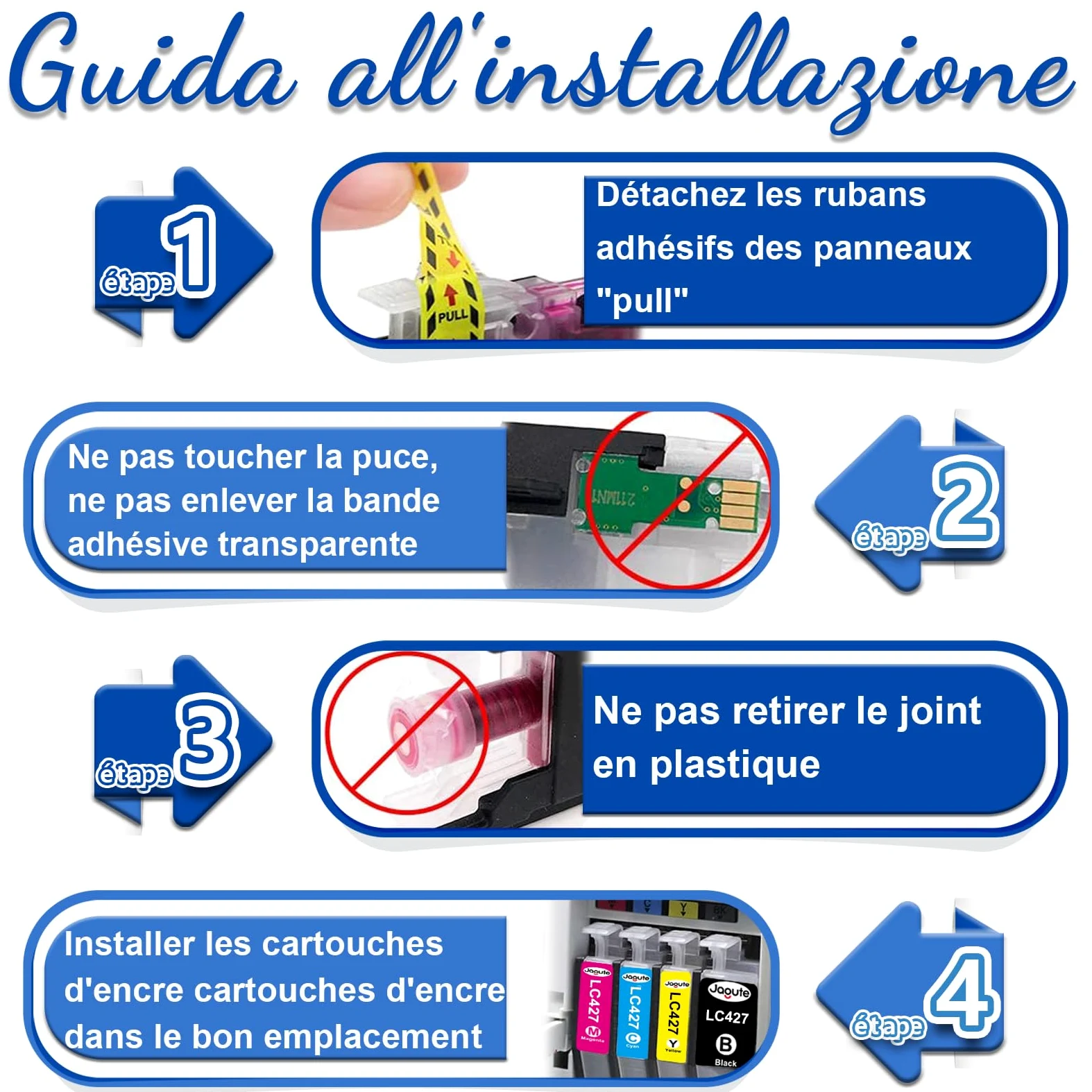 LC427 LC 427 Cartucce d'inchiostro Compatibile con Brother LC427 LC427XL per Stampante Brother MFC-J5955DW MFC-J6955DW MFC-J6957DW MFC-J6959DW HL-J6010DW MFC5955 MFC6955 MFC6957