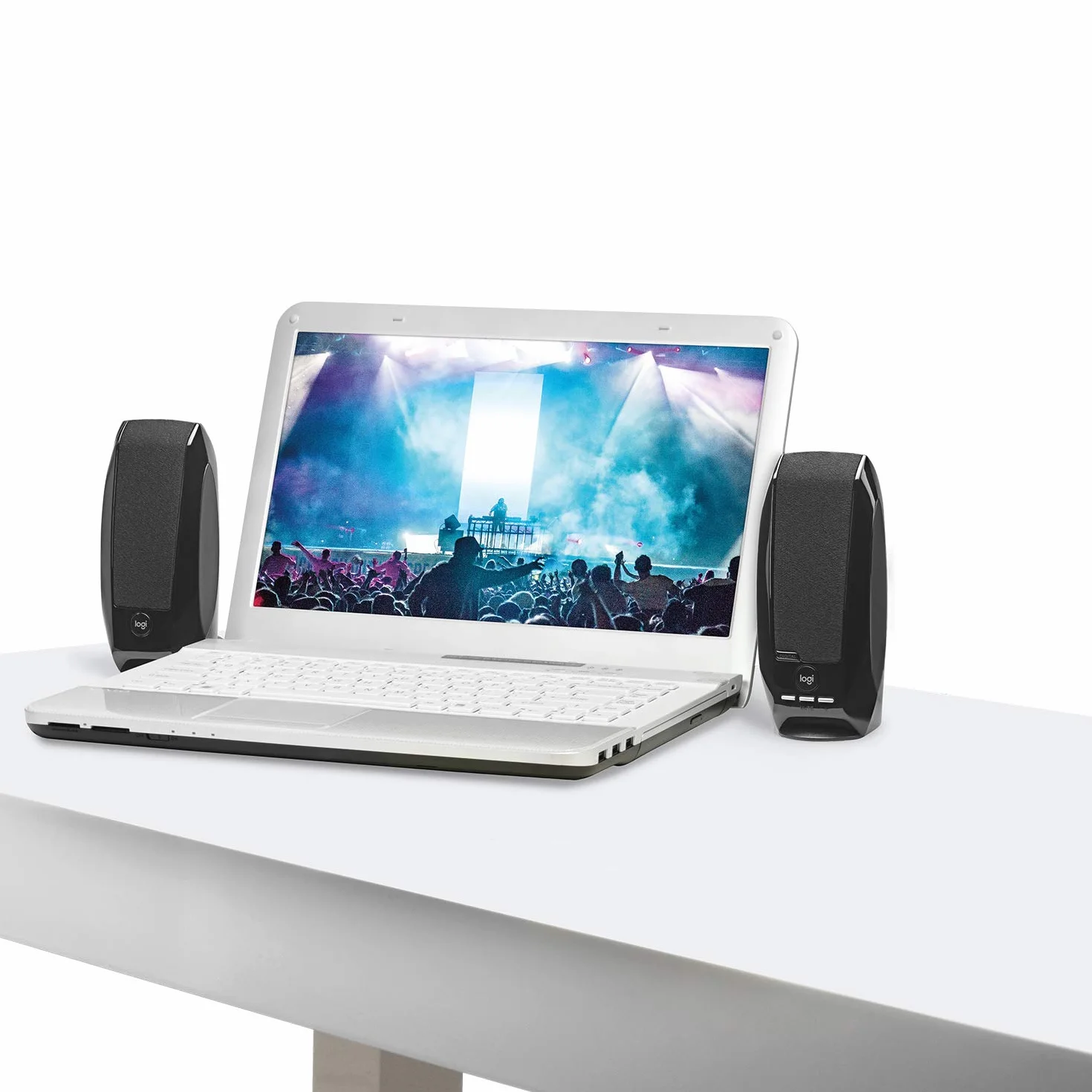 Logitech S150 2.0 Altoparlanti Stereo Digitali USB per PC e Laptop, Sistema Audio Plug and Play, Alimentazione USB, Controlli Volume e Mute Integrati, Design Compatto, Spina UE - Nero
