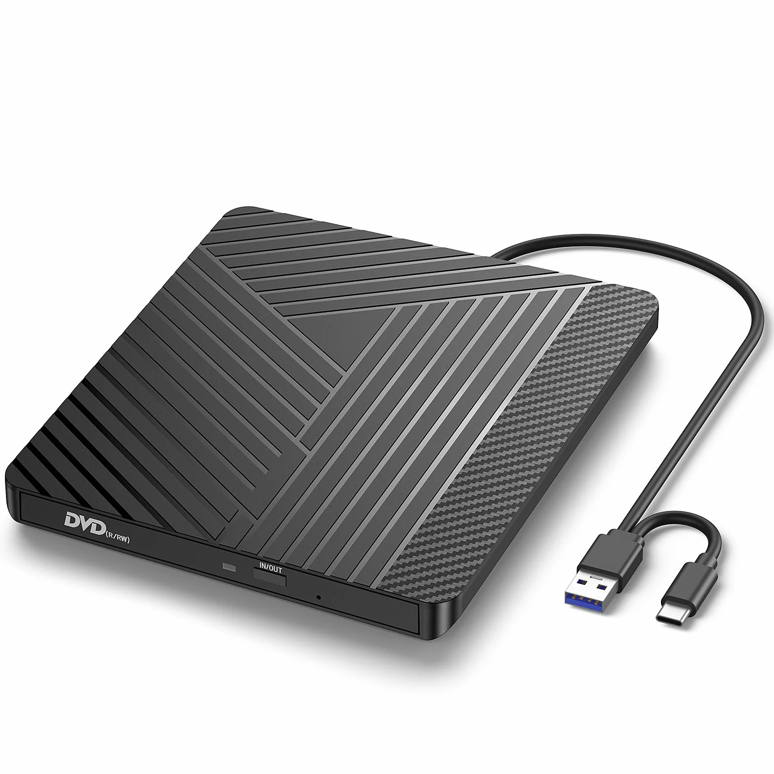 Masterizzatore DVD CD Esterno USB 3.0 Type C Lettore CD DVD +/-RW Drive per PC Laptop Mac