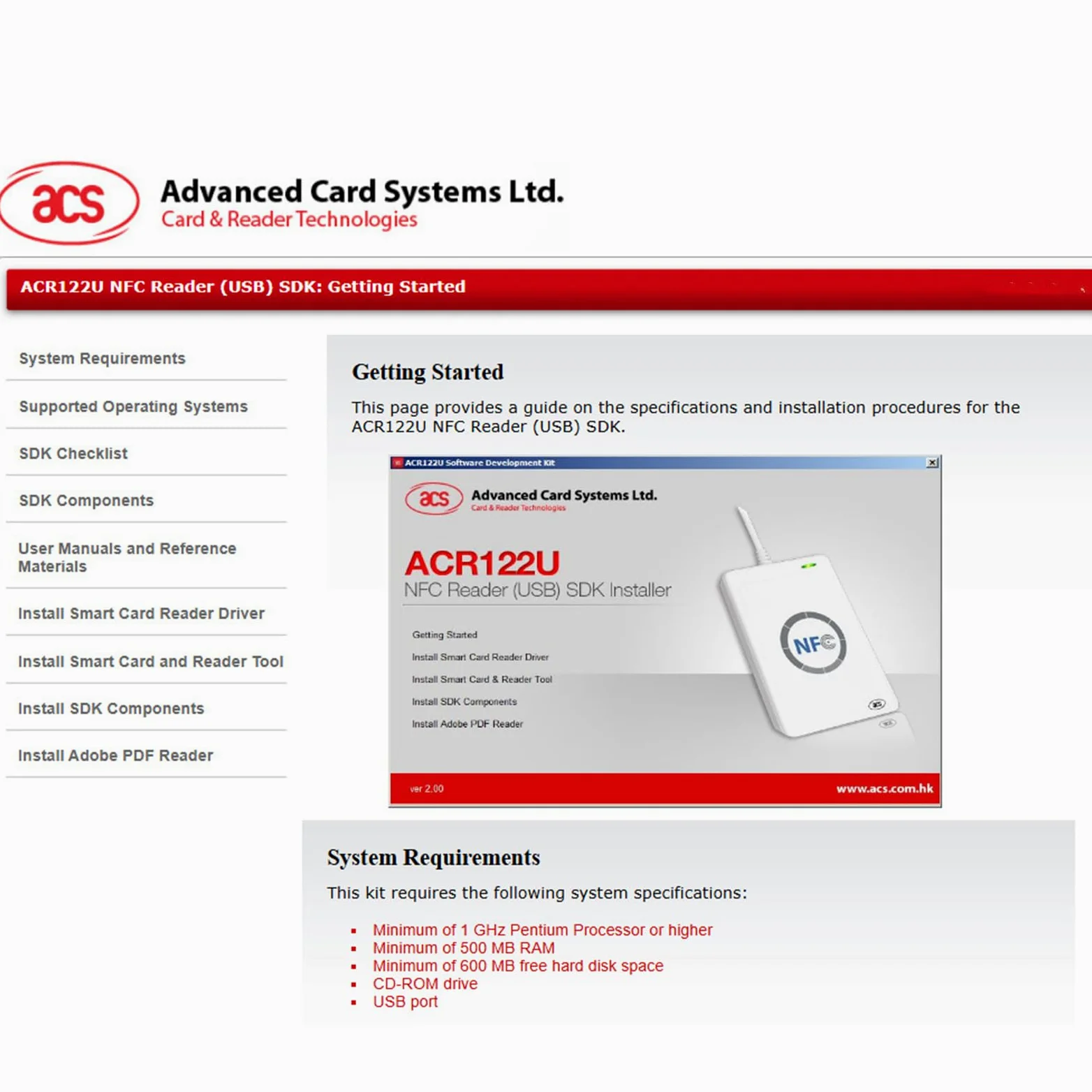 Lettore e scrittore di schede IC contactless NFC ACR122U /USB + SDK + scheda IC