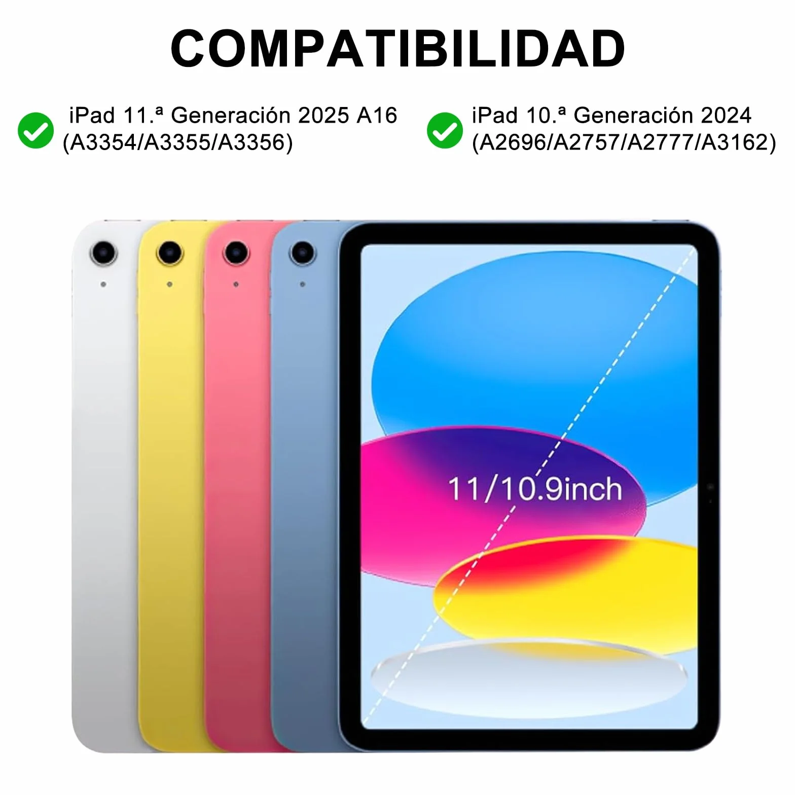 JADEMALL Tastiera per iPad 11 Generazione A16 11" 2025/10 Generazione 10.9" 2022, Italiano QWERTY Tastiera Bluetooth Staccabile per iPad A16 11/10 Generazione 2025/2022, Verde Scuro