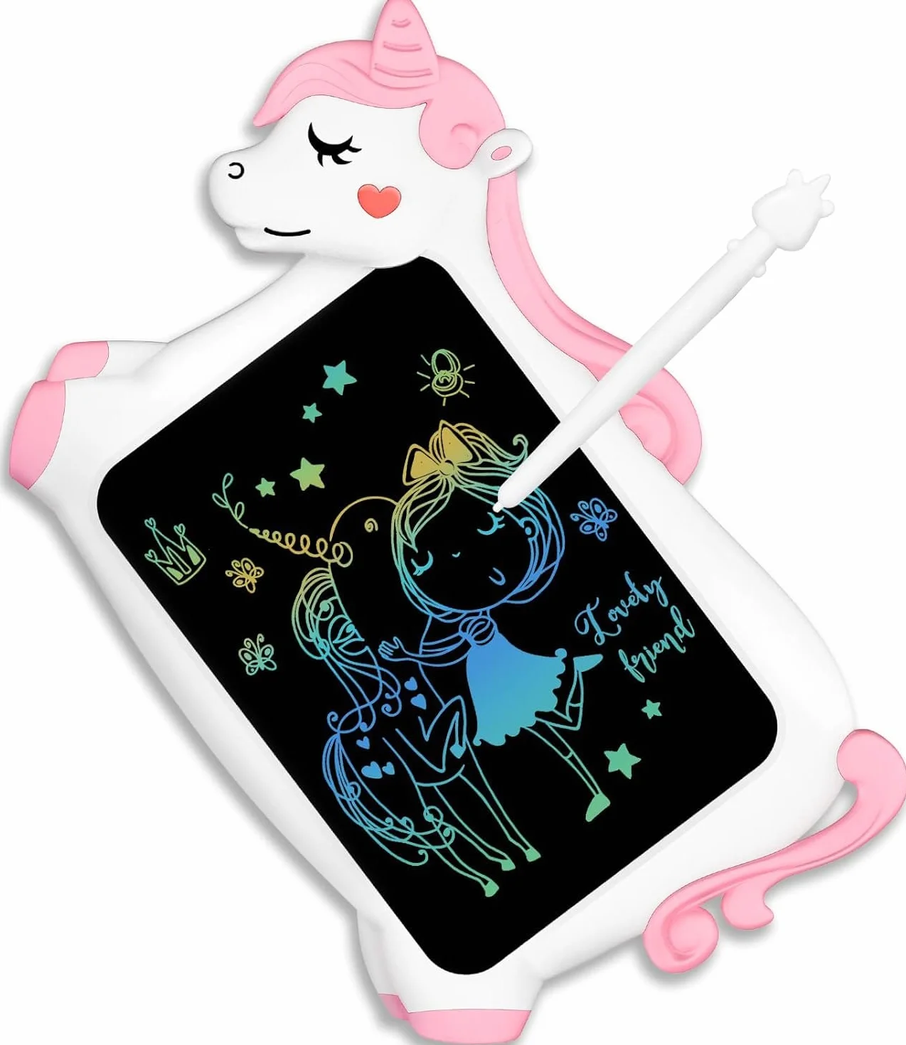 Unicorno Bambina Regalo Tavoletta Grafica - LCD Lavagna per Bambini 10 Pollice, Idee Regalo Bambina Giochi Bambini 3 4 5 6 7 + Anno Lavagnetta Tablet per Disegnare Gioco Giocattoli Idee Regali Natale