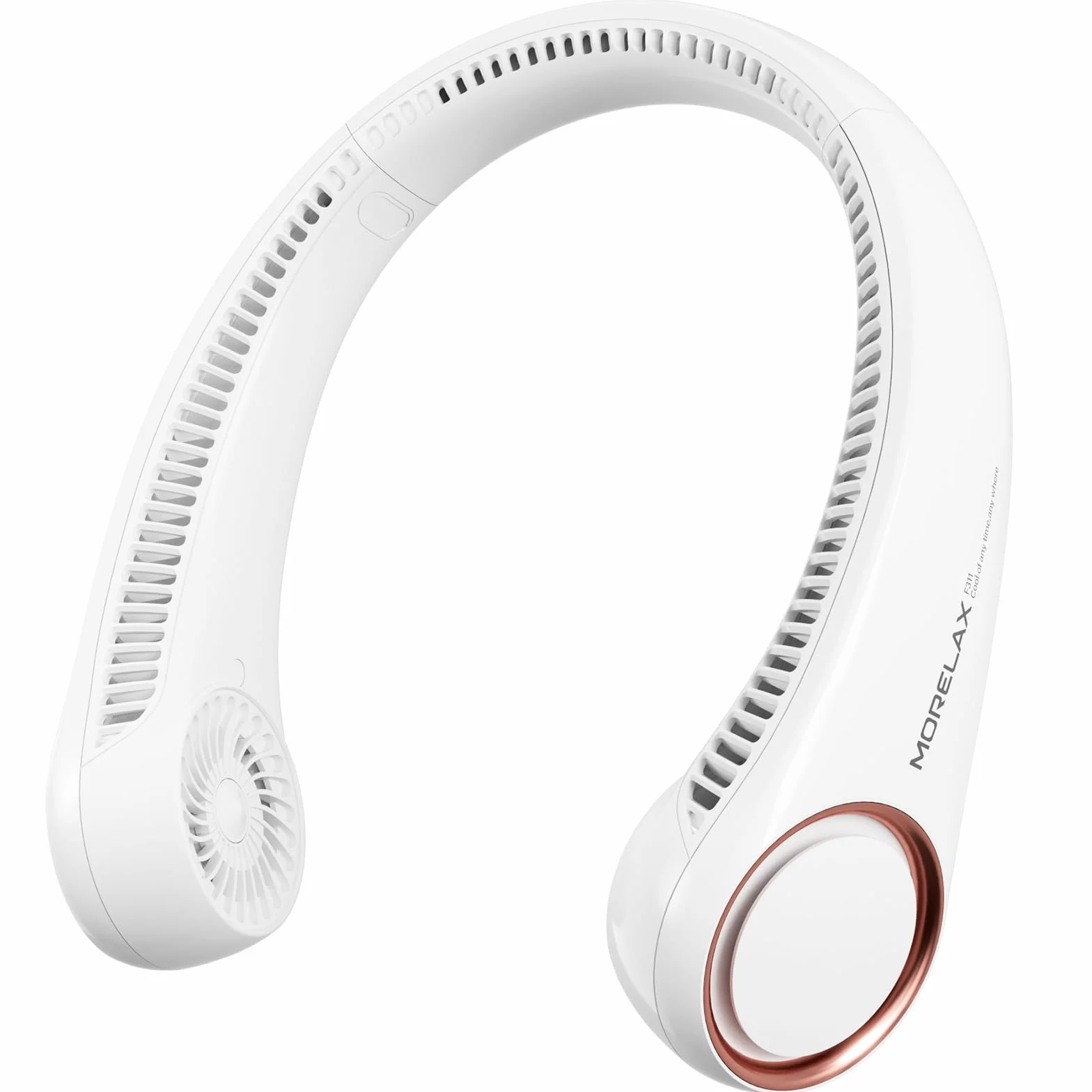 Morelax Ventilatore da Collo Portatile, 4000mAh USB Ricaricabile, Senza Pale Silenzioso, 3 Velocità Regolabili - Ideale per Ufficio, Viaggio, Sport e Attività All'aperto