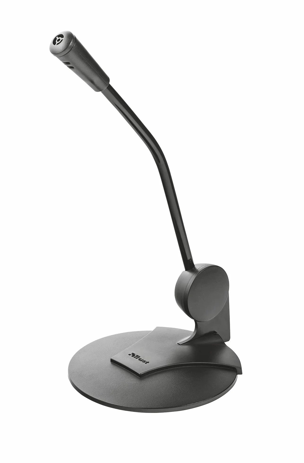 Trust Primo Microfono da Tavolo ad Alta Sensibilità su Supporto con Spina da 3,5 mm, Nero