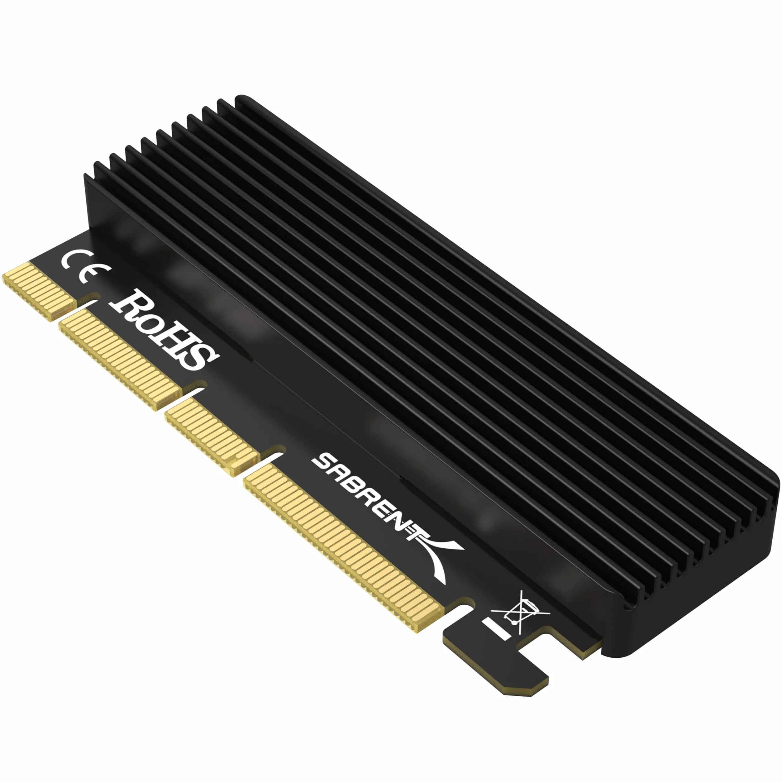 SABRENT Adattatore PCIe SSD M.2 NVME, Scheda X16/X8/X4 con dissipatore di calore in alluminio, Adattatore per SSD 1TB, 2TB, 4TB, 8TB fino a 16TB, formato 2230/2242/2260/2280 (EC-PCIE)