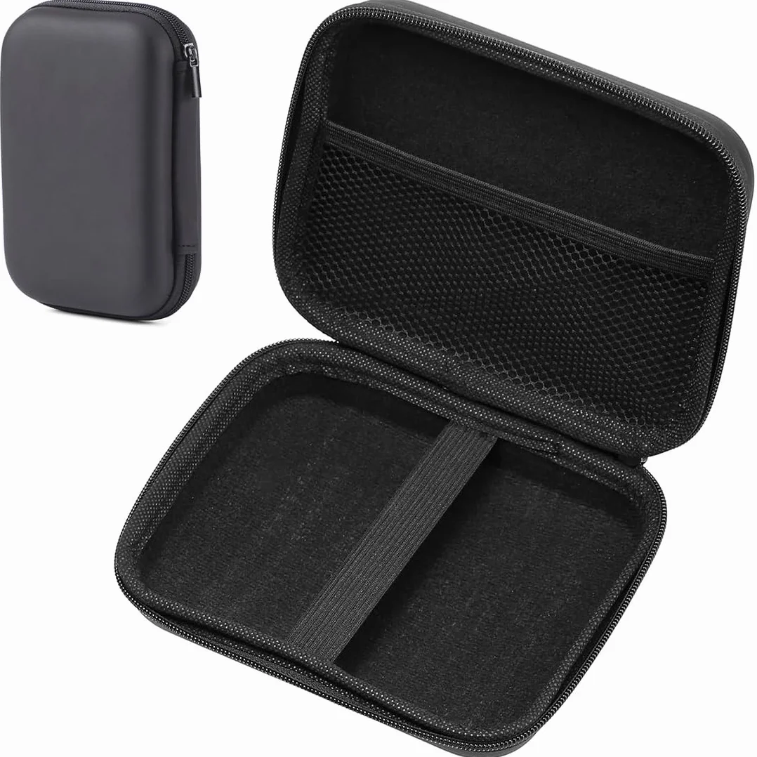 Custodia hard disk esterno, Custodia rigida custodie, Materiale EVA-Protegge il disco rigido, Memoria Esterna Portatile Disco Esterno Protettiva Borsa Antiurto Rigida Cover Case, Nero