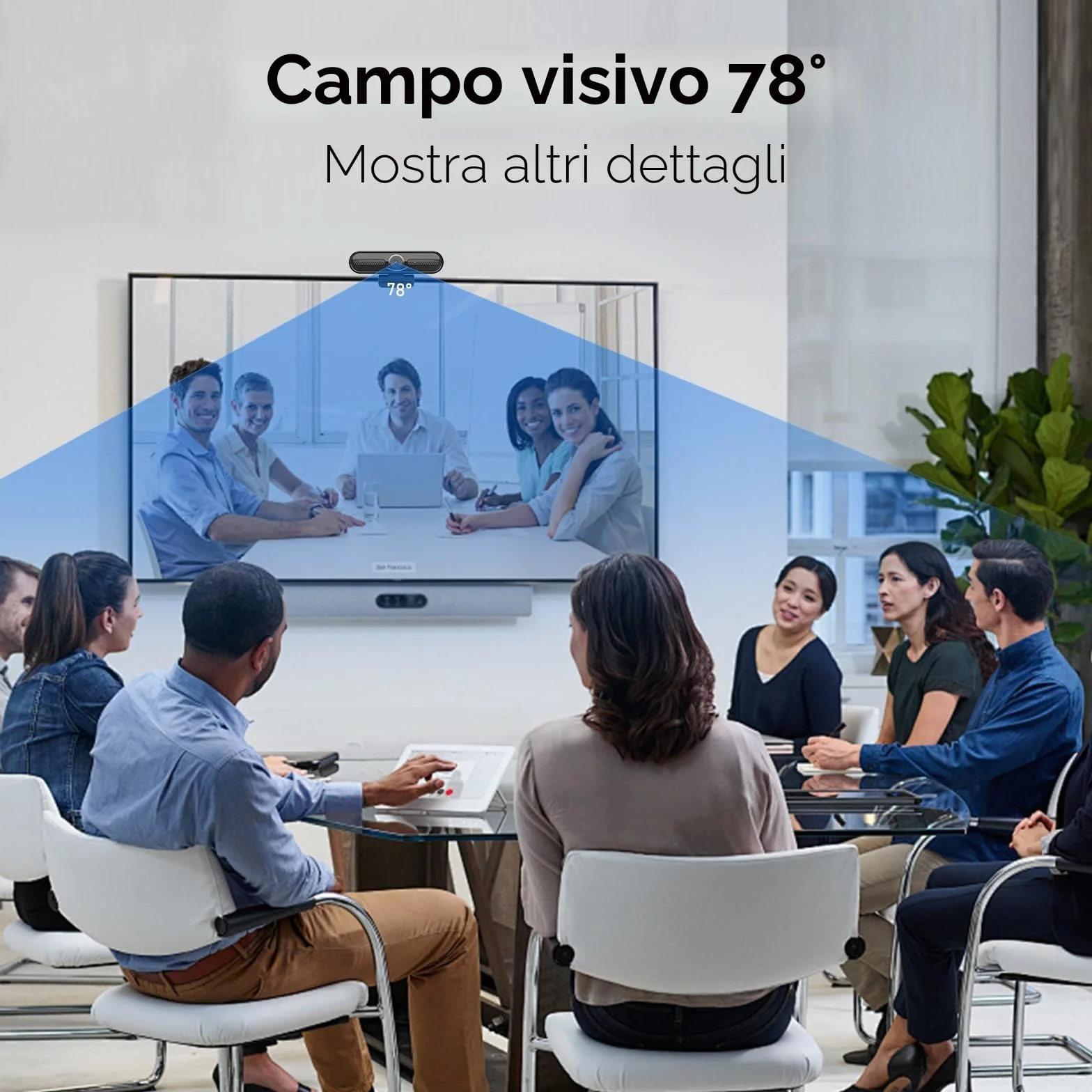 W4DS 2K Webcam, HD Webcam PC con Microfono, Autofocus, 78° View, Plug&Play, Microfono Riduzione Rumore, Protezione della privacy, USB Webcam per Videochiamate, Conferenza, Studio e Streaming