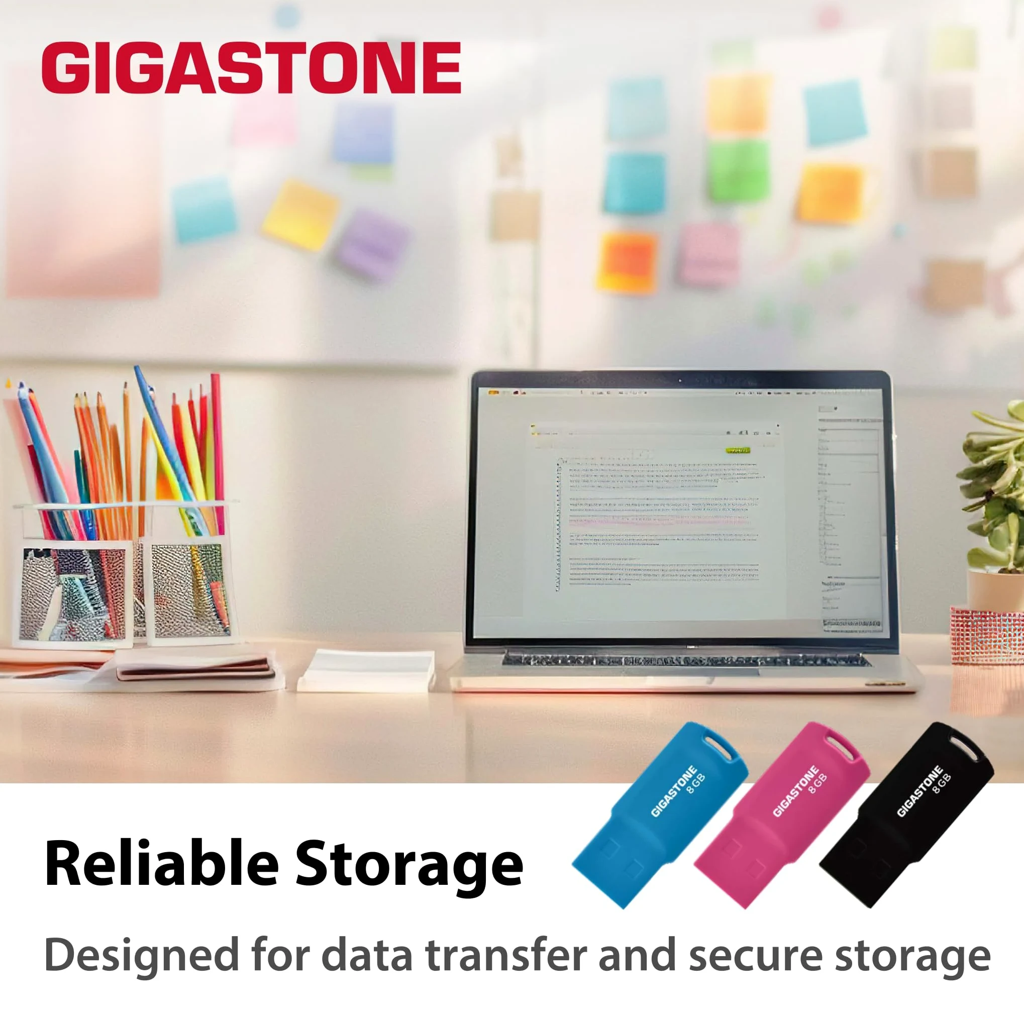 Gigastone Chiavetta USB 64 GB Set da 10, V70 USB 2.0 Memorizzazione dei dati Serie, design portachiavi, compatibile con interfaccia USB 2.0