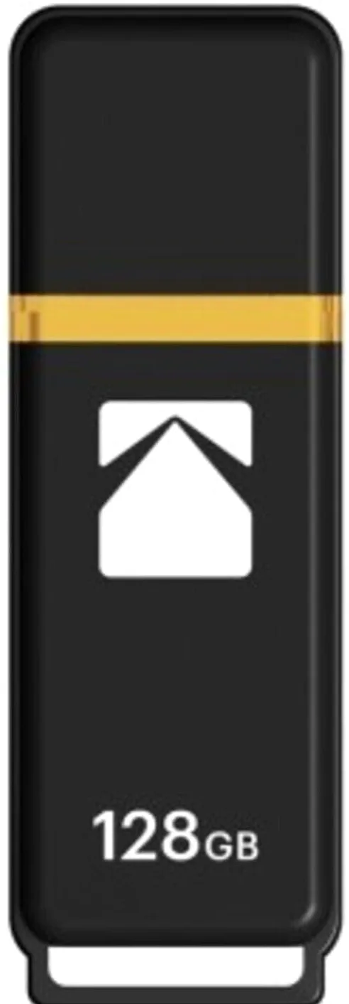 Kodak Classic K100 - Chiavetta USB 3.2 Gen 1 da 128 GB, con velocità di lettura fino a 20 MB al secondo e velocità di scrittura fino a 10 MB al secondo (confezione da 5)