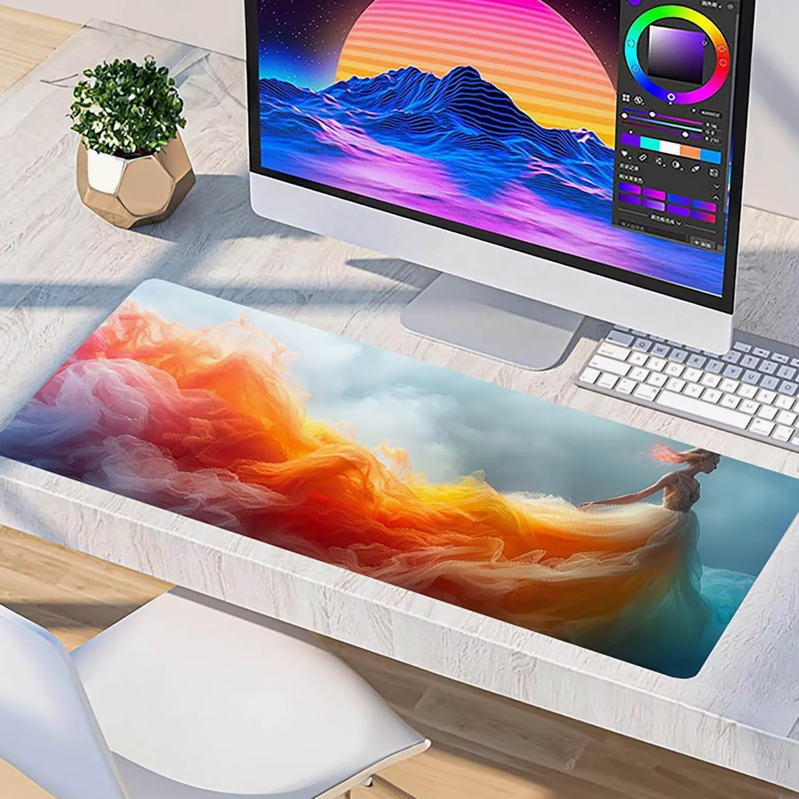 Tappetino Mouse XXL 1500 x 800 mm, Tappetino Mouse Donna, Gaming Mousepad Migliorare la Velocità e la Precisione, Mouse Pad con Base in Gomma Antiscivolo, Ufficio Accessori Gaming, Grigio 0-5183