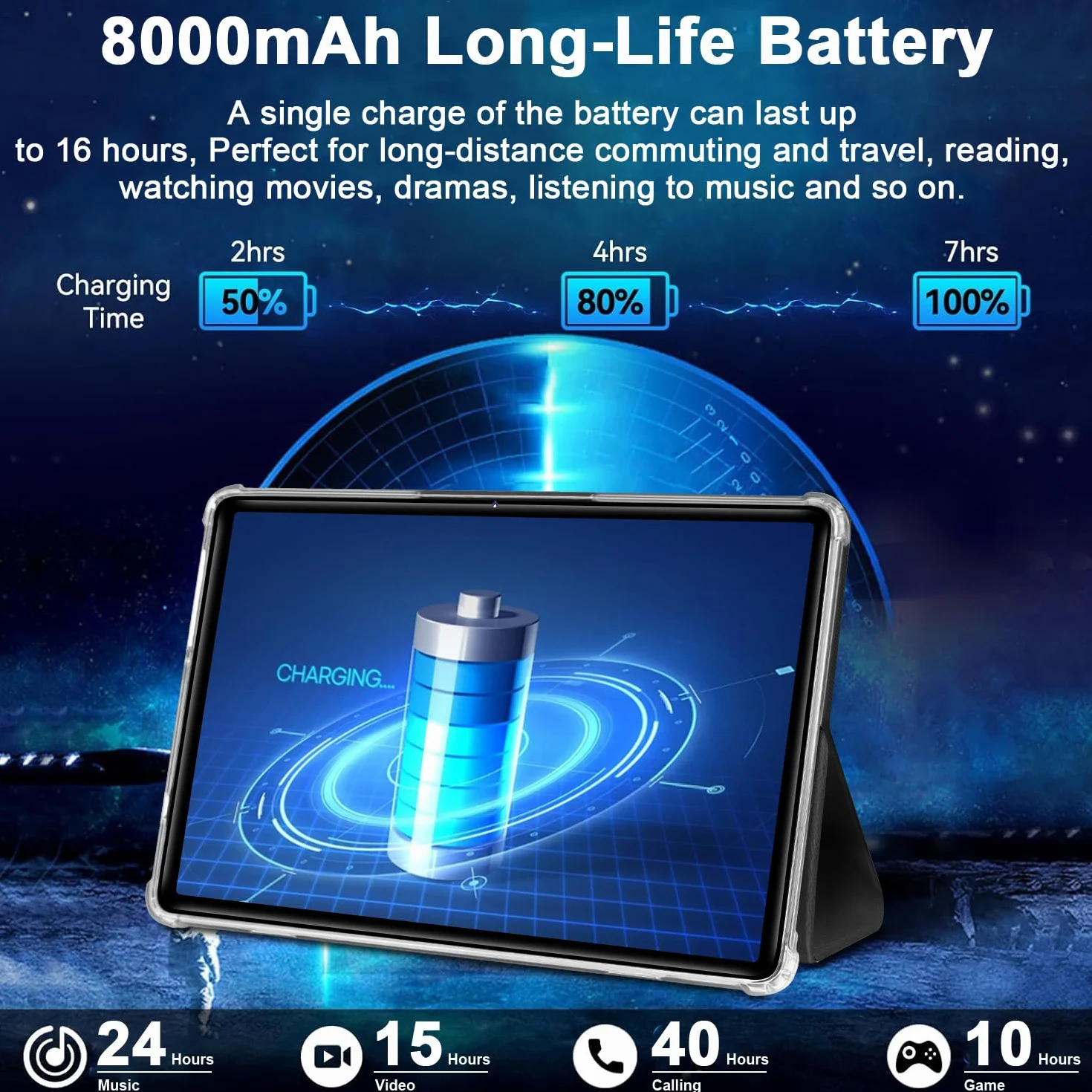 ZIOVO Tablet 10 Pollici Android 13 Tablets,14GB RAM + 128GB ROM(1TB TF),Octa-Core 2.0 GHz,5G WiFi/8000 mAh/8+5MP/BT 5.0/Widgets/Corpo in Metallo,Tablet con Custodia Protettiva - Grigio