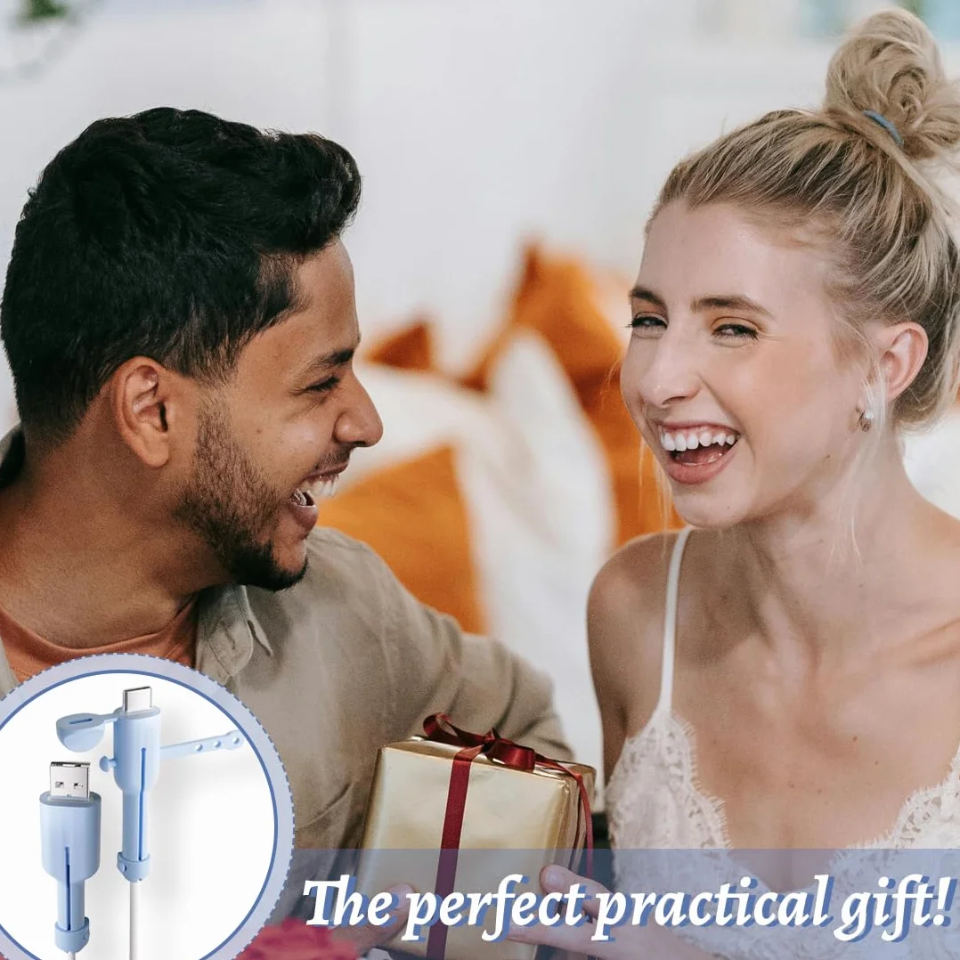 6 Pezzi Proteggi Cavo Cellulare, 2 in 1 Proteggi Caricatore, Gel di Silice Protezione Cavo Caricabatterie con Copertura Antipolvere, Simpatico Protezion Cavo per Cavo USB - C a due estremità