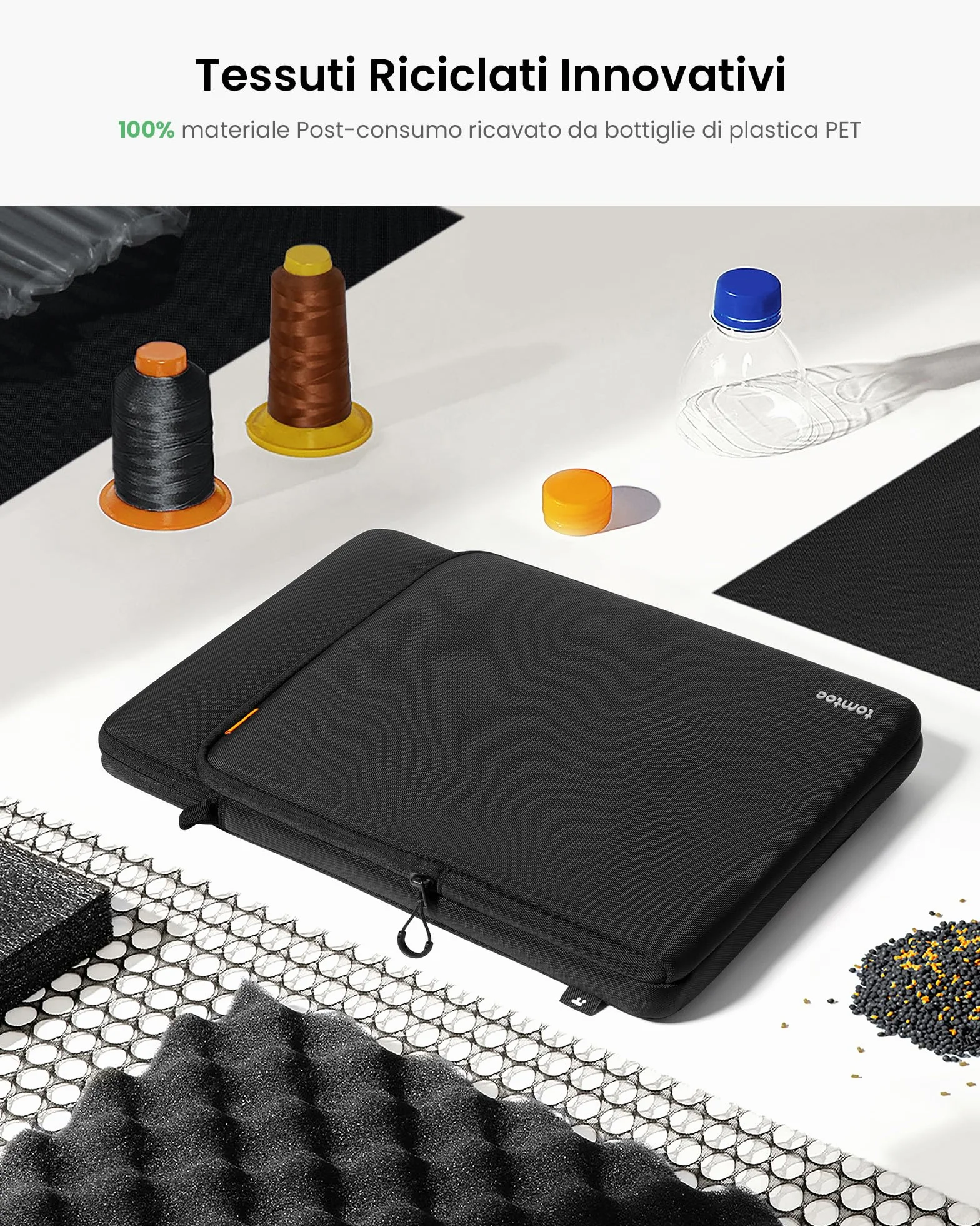 tomtoc 360° Custodia per Tablet per 13 Pollici iPad Pro M4 2024 OLED, 13 Pollici iPad Air M2 2024, 12,9 Pollici iPad Pro M2&M1, Borsa a tracolla Protezione a tutto tondo, Adatta Magic Keyboard