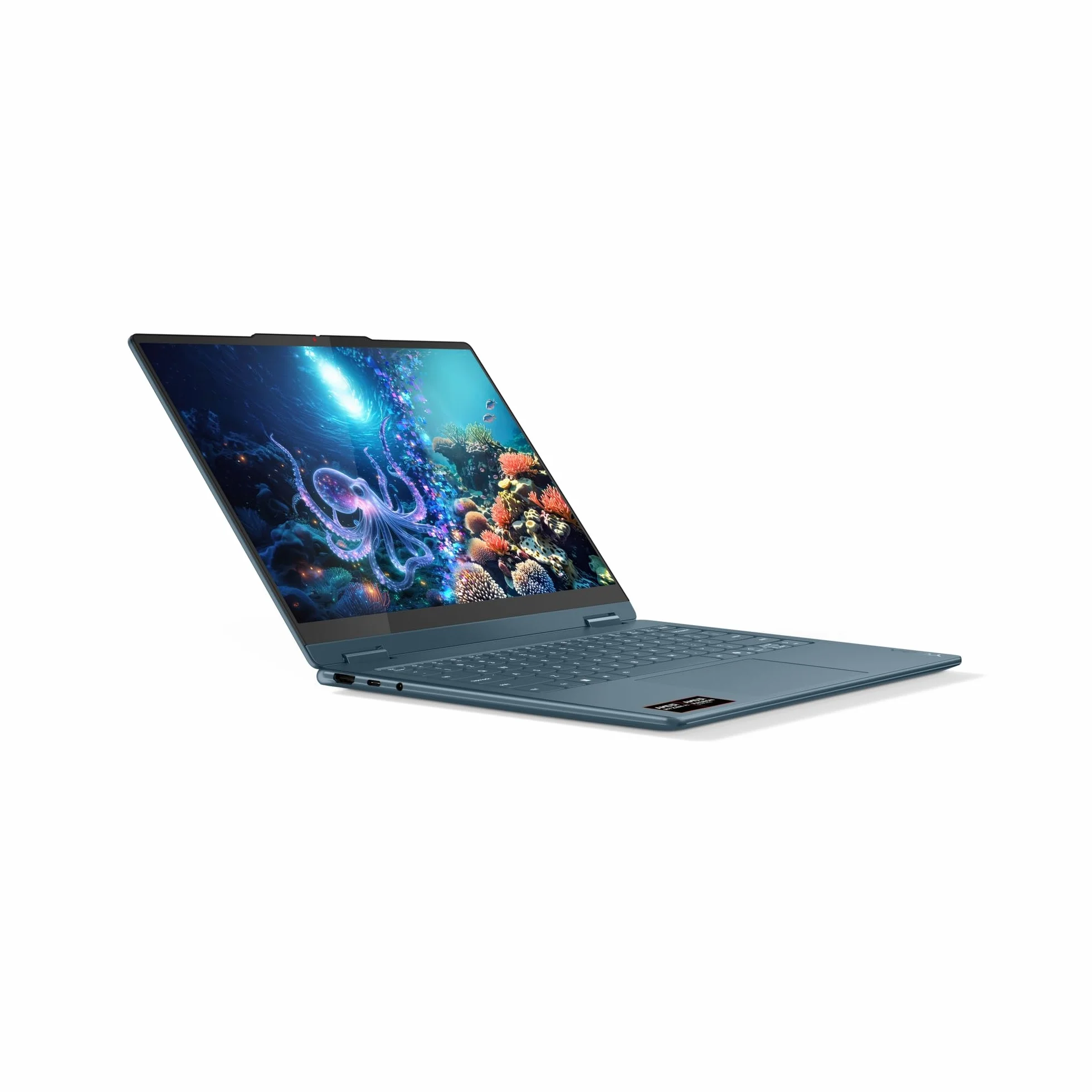 Lenovo Laptop Yoga 7 2 in 1 | Copilot+ PC | Display OLED WUXGA da 14" | AMD Ryzen AI 5 | grafica AMD Radeon | RAM da 16 GB | SSD da 512 GB | Win11 | QWERTZ | Tidal Teal | incl. penna | 3 mesi Premium