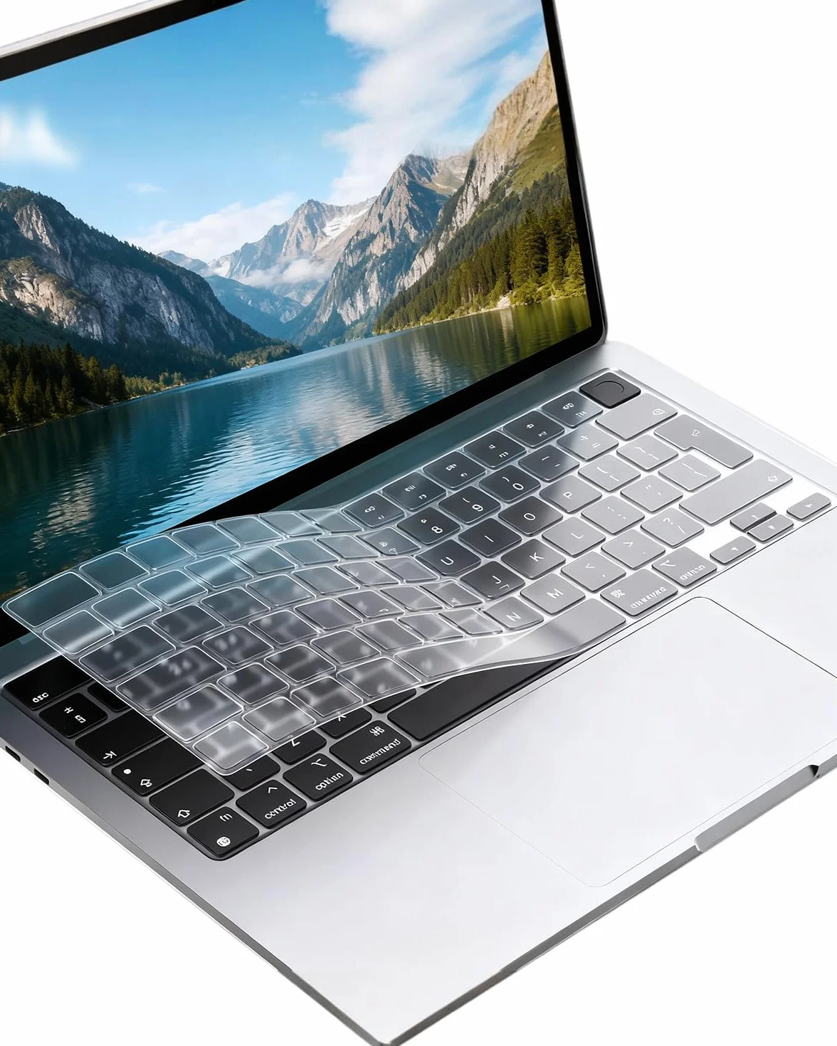 Copritastiera Ultrasottile per MacBook Air/Pro 13.6-16" M1-M4 EU Layout - TPU Chiaro | Accessori per tastiere Pellicola Protettiva Impermeabile Antipolvere,Design Ultrasottile