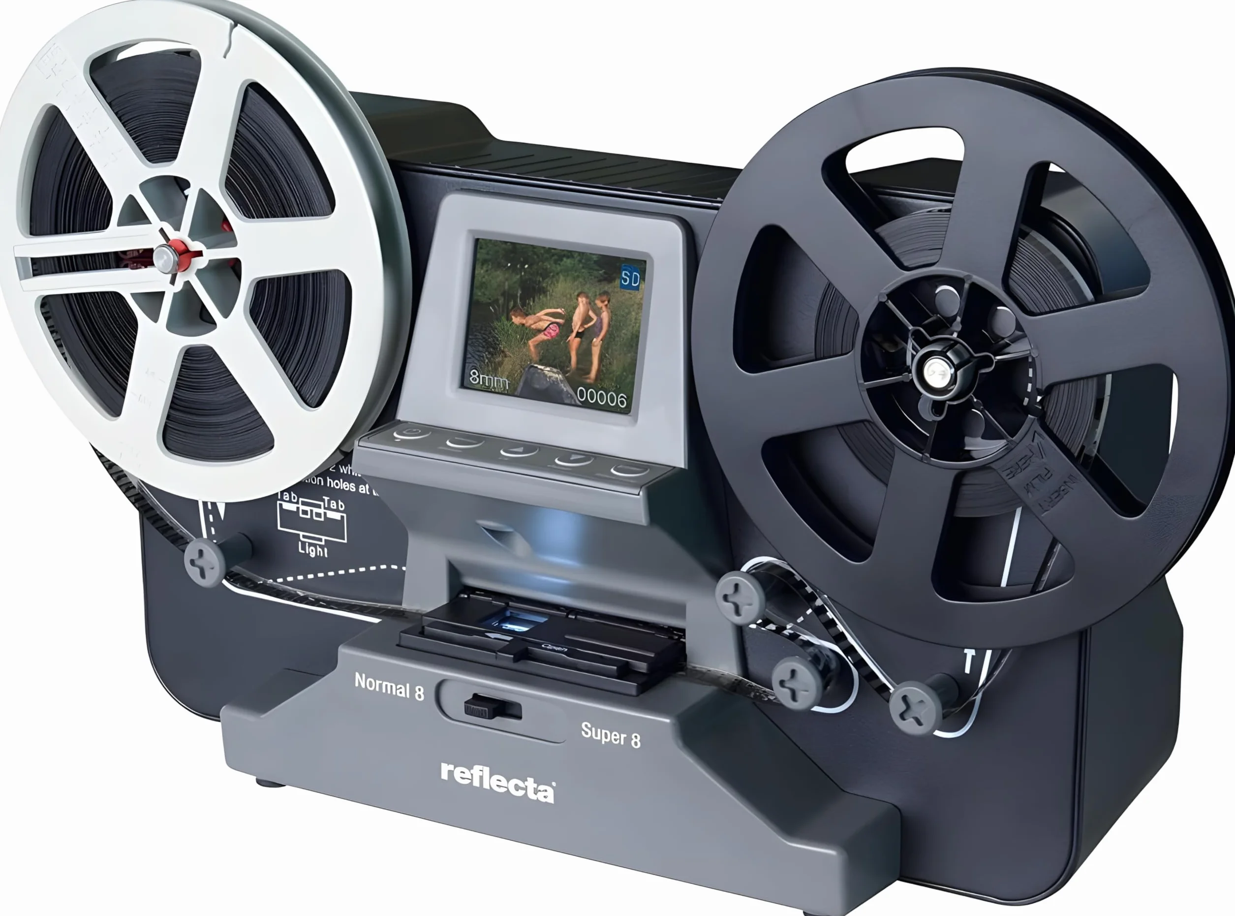 Reflecta Scanner Pellicole Super 8 Normal 8 3.53 MP CMOS LED 1440x1080p 20fps Display LCD 2.4'' USB 2.0 Digitalizzazione HD MP4