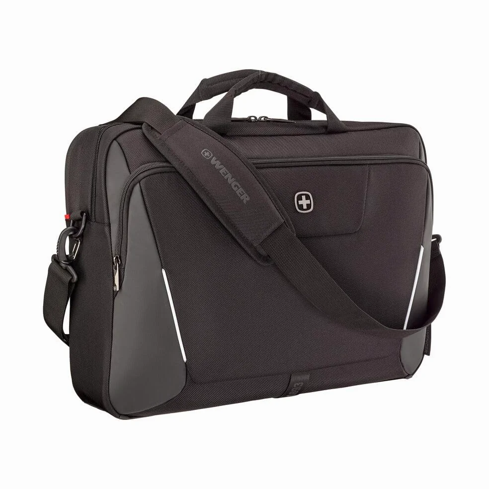 Wenger, XE Brief 17, 17" Laptop Briefcase with Tablet Pocket, Black, Rete digitale, 15,6", Casual