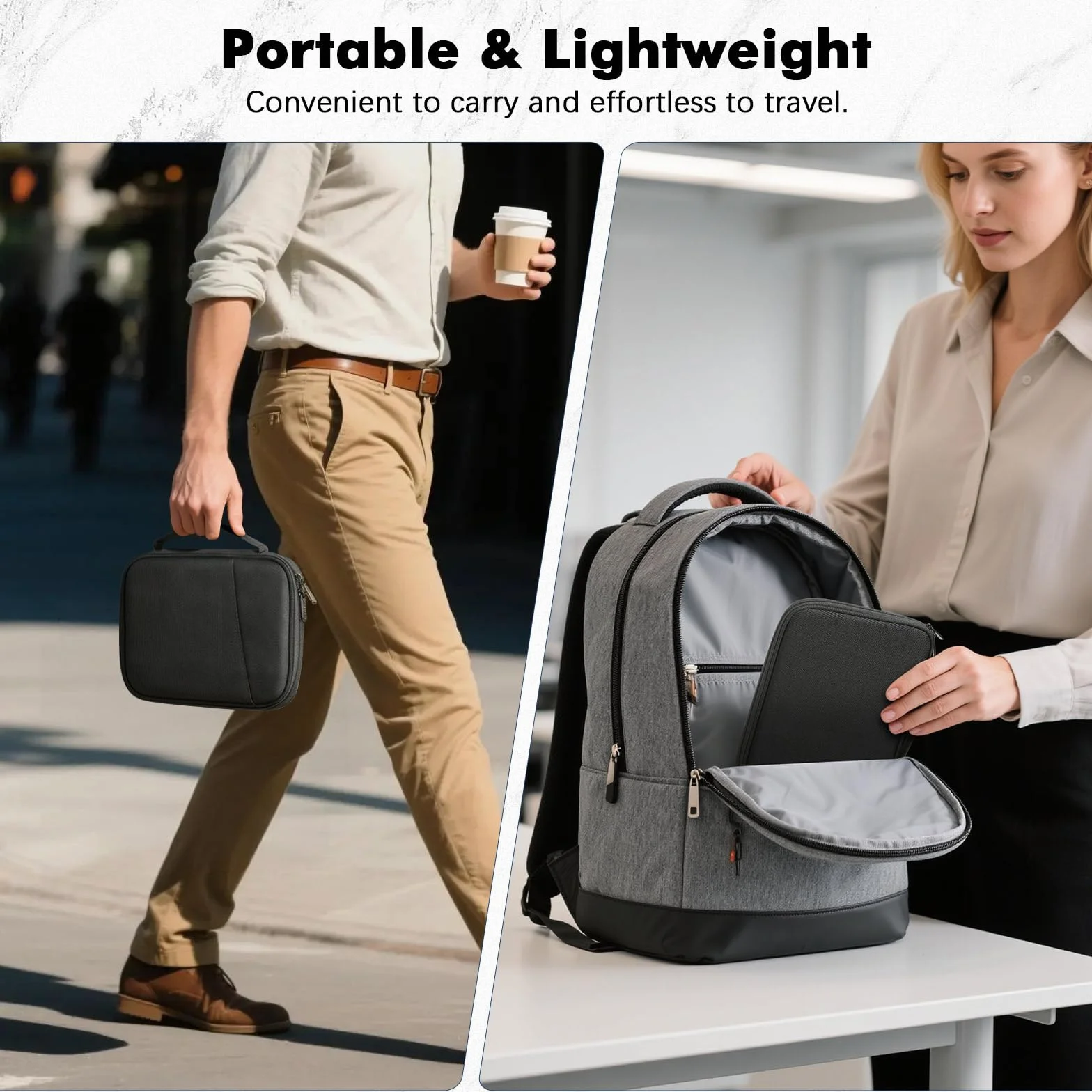 MoKo 7-8 pollici Tablet Sleeve Custodia da trasporto con maniglia, Borsa da viaggio protettiva imbottita per iPad Mini A17 Pro 8,3'' 2024, iPad Mi-ni 6 8,3“ 2021, i-Pad Mini 5 7,9” 2019, Nero