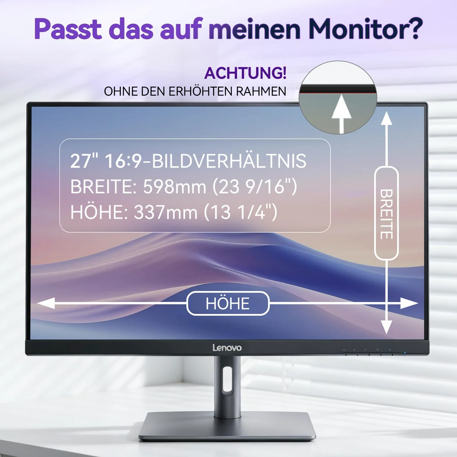 IPROKKO Filtro magnetico per la privacy da 27 pollici per monitor 16:9, rimovibile, anti-luce blu, antiriflesso, protezione schermo per schermo per Dell Acer Lenovo Asus da 27 pollici