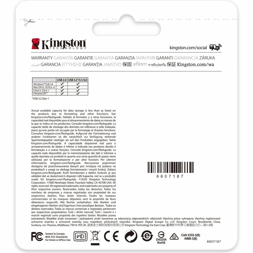Kingston 128GB DataTraveler Exodia Flash Drive - DTX128GB (Pack of 10)