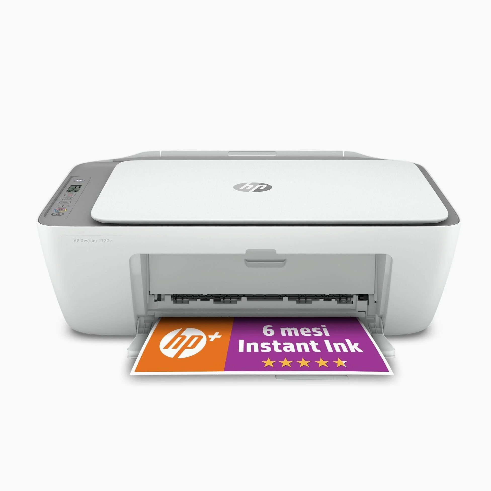 HP DeskJet 2720e 26K67B, Stampante Multifunzione a Getto d'Inchiostro A4 a Colori, Fronte e Retro Manuale, 7,5 ppm, Wi-Fi, 6 Mesi di Inchiostro Instant Ink Inclusi, Bianca