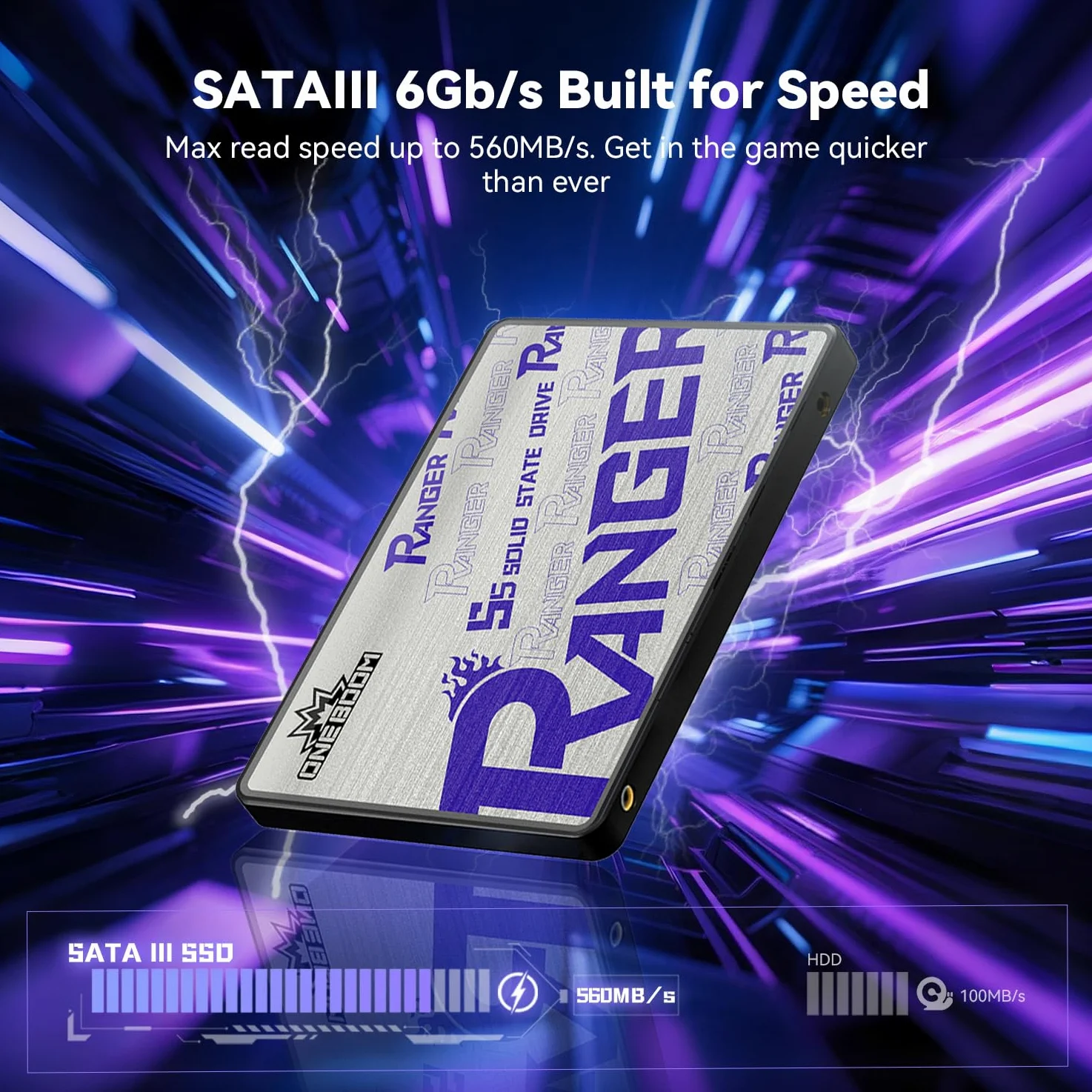 KingSpec OneBoom SSD 512GB SATA III 2,5 pollici Interno - Velocità lettura 550MB/s, 3D TLC NAND, per PC/PS4/Laptop (Codice: S5-512GB)