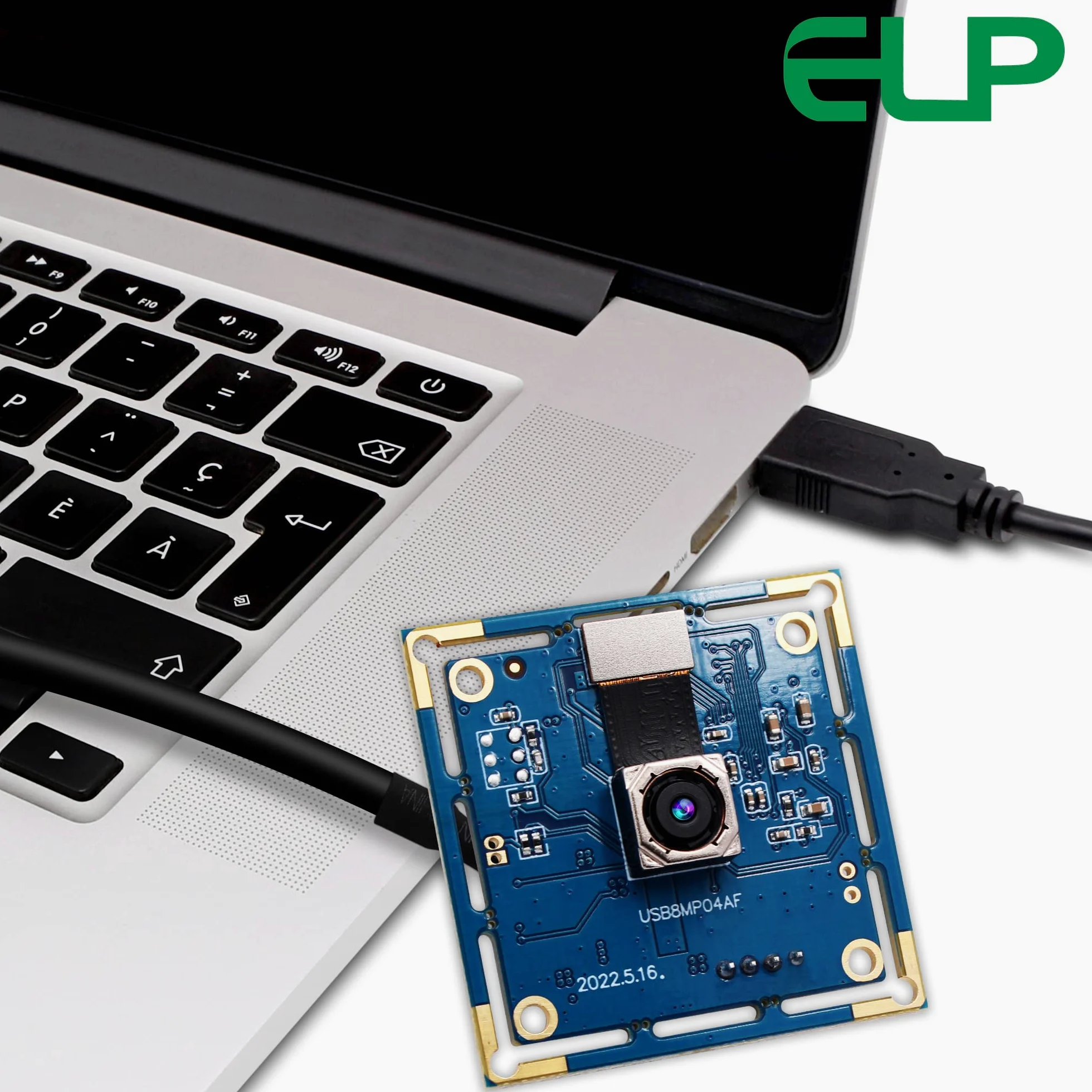 ELP Telecamera USB da 8 MP - Autofocus 4K PC e Raspberry Pi Mini UVC USB2.0 Scheda Webcam IMX179 Fotocamera Industriale Lightburn per Laptop