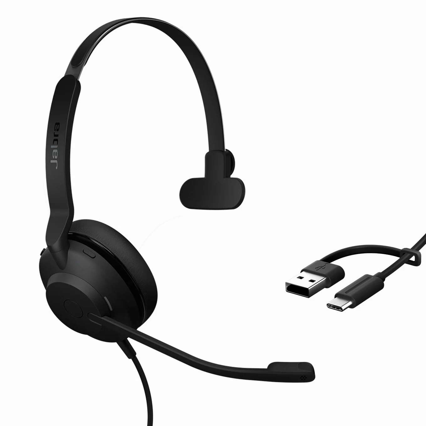 Jabra Evolve2 30 SE – USB-A/USB-C – Mono auricolare con filo certificato per Microsoft Teams