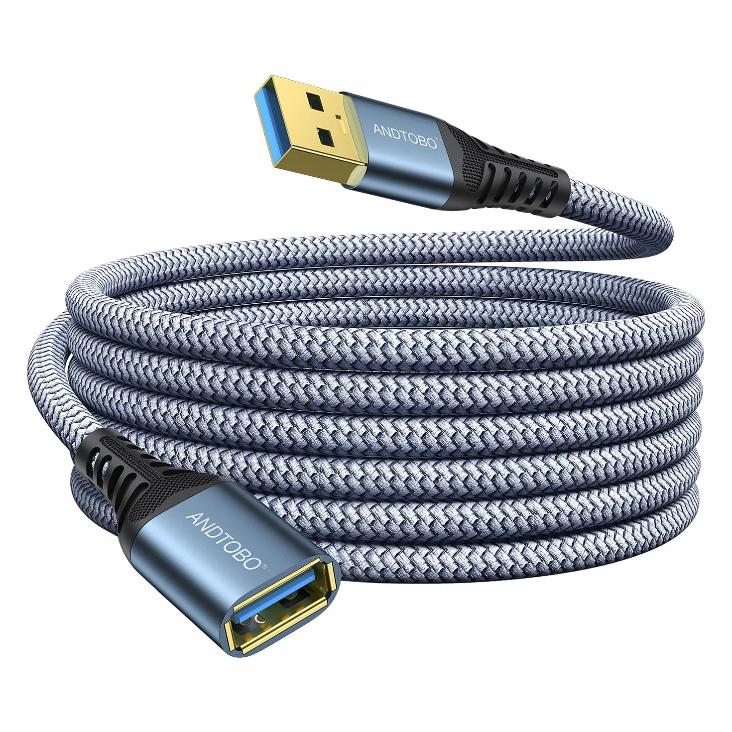 ANDTOBO Cavo Prolunga USB 3.0 3 Metri, USB Tipo A Maschio a Femmina, 5Gbps