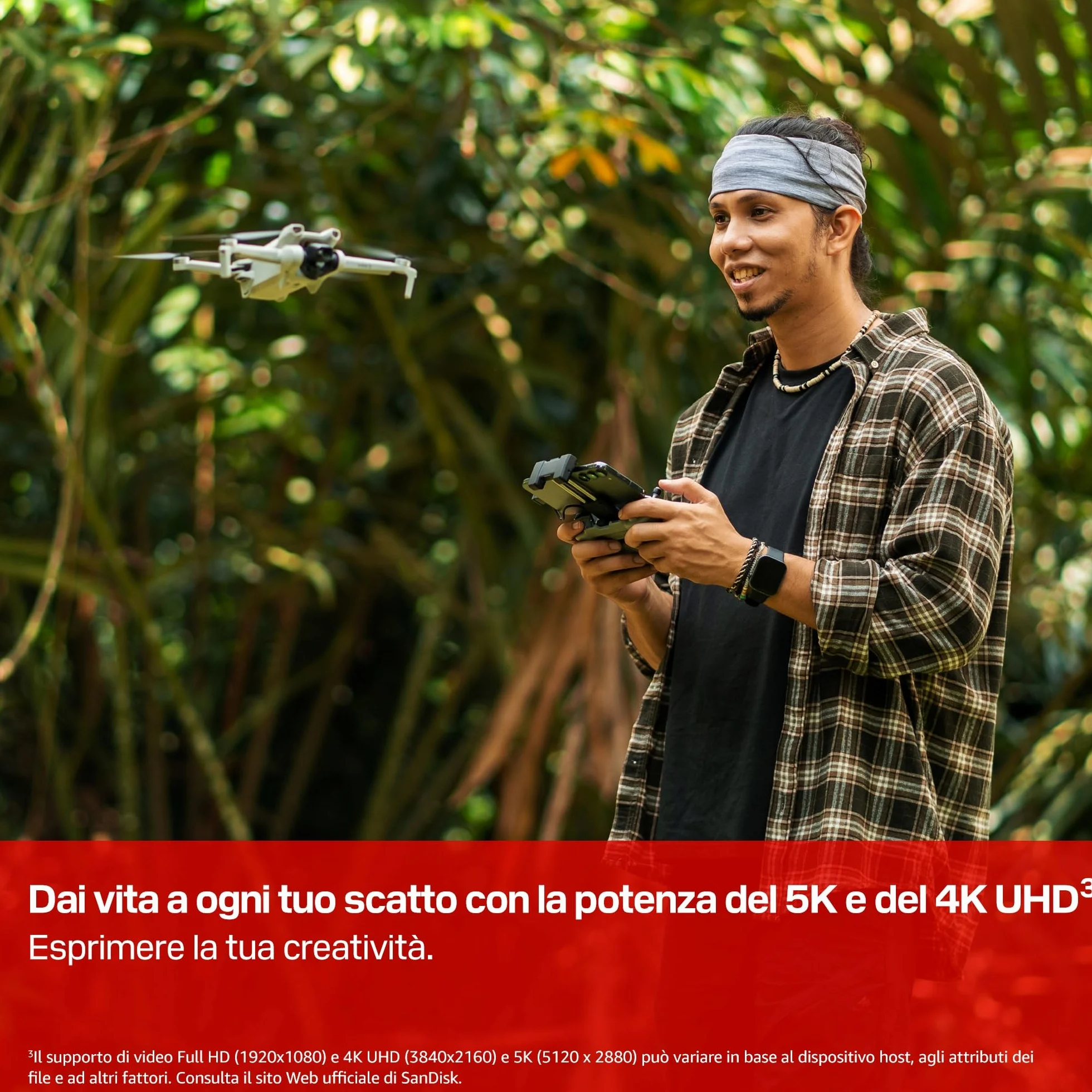 SANDISK Extreme PRO scheda microSD 128 GB, UHS-I + SD Adapter (velocità di lettura fino a 250 MB/s e velocità di scrittura fino a 120 MB/s, 5K, 3K, 4K UHD, C10, V30, U3, A2)
