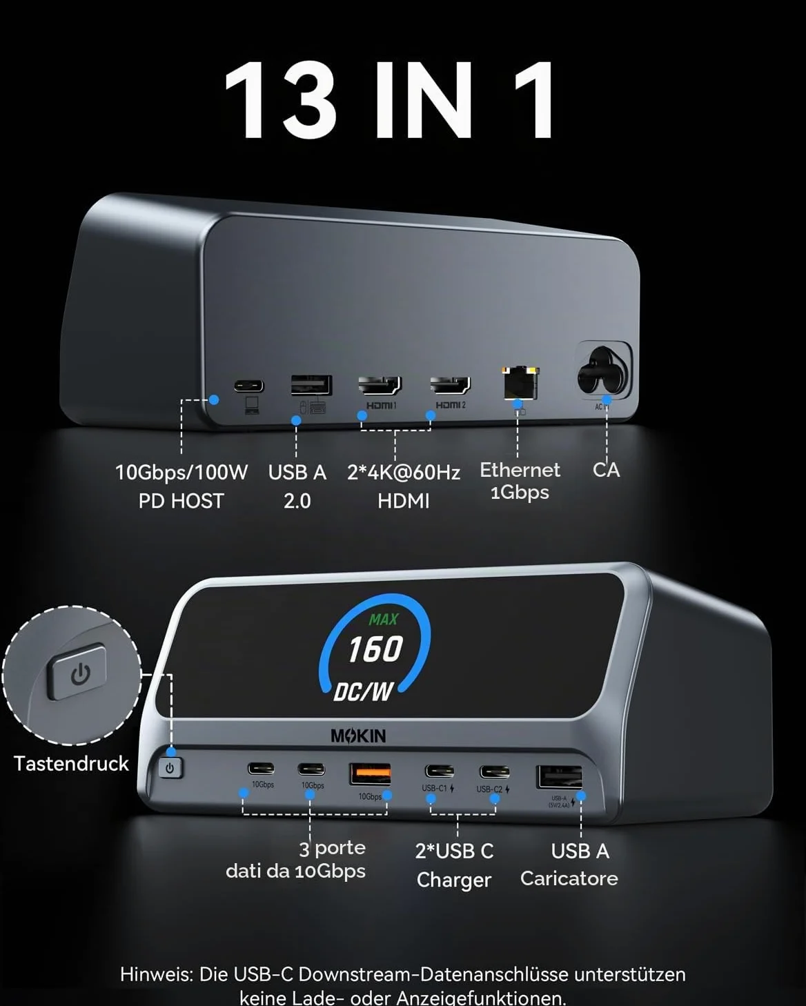 Docking Station Adattatore USB C