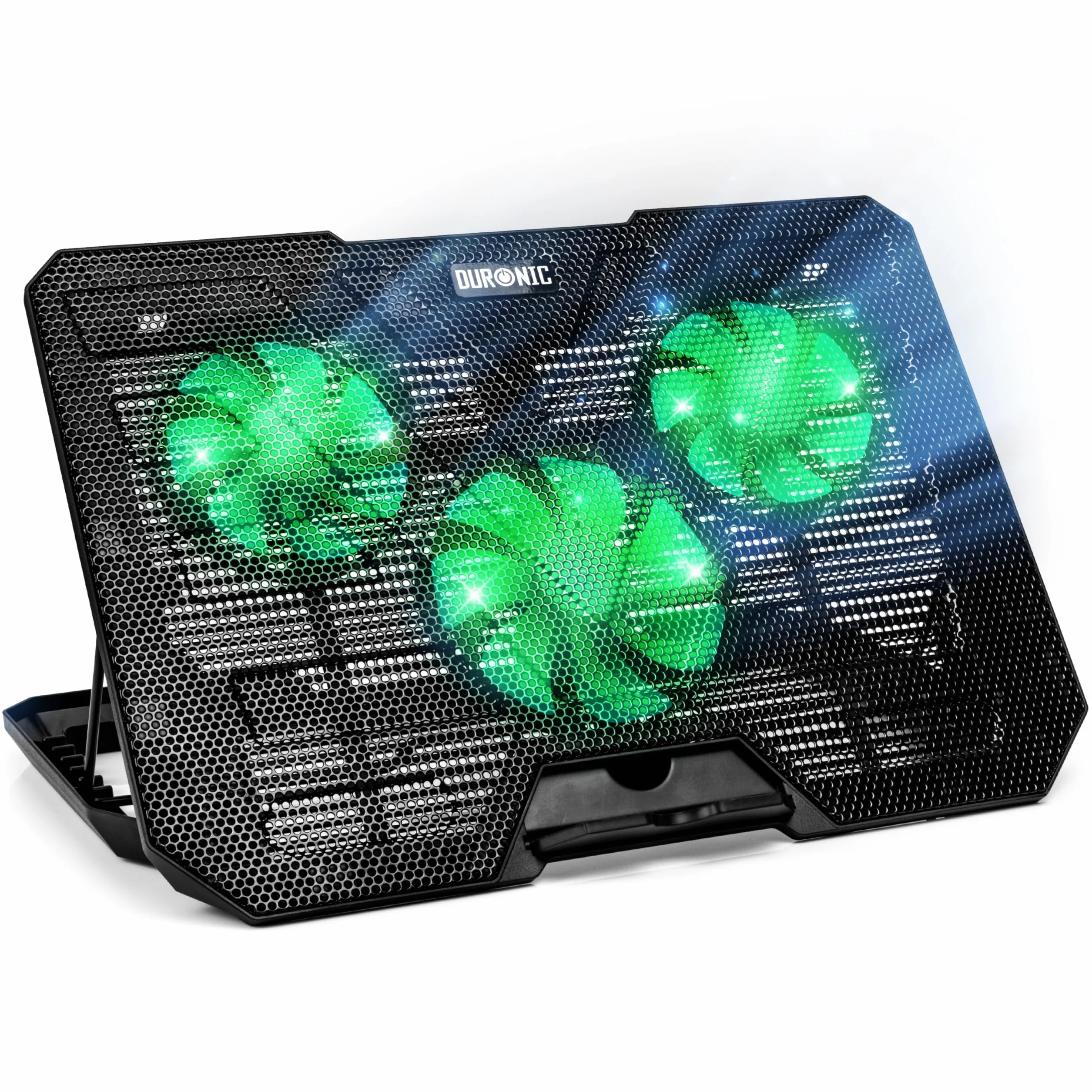 Duronic Supporto di raffreddamento laptop LC3 14"-17,3" ventola 1400 giri/min 6 livelli altezza LED leggero